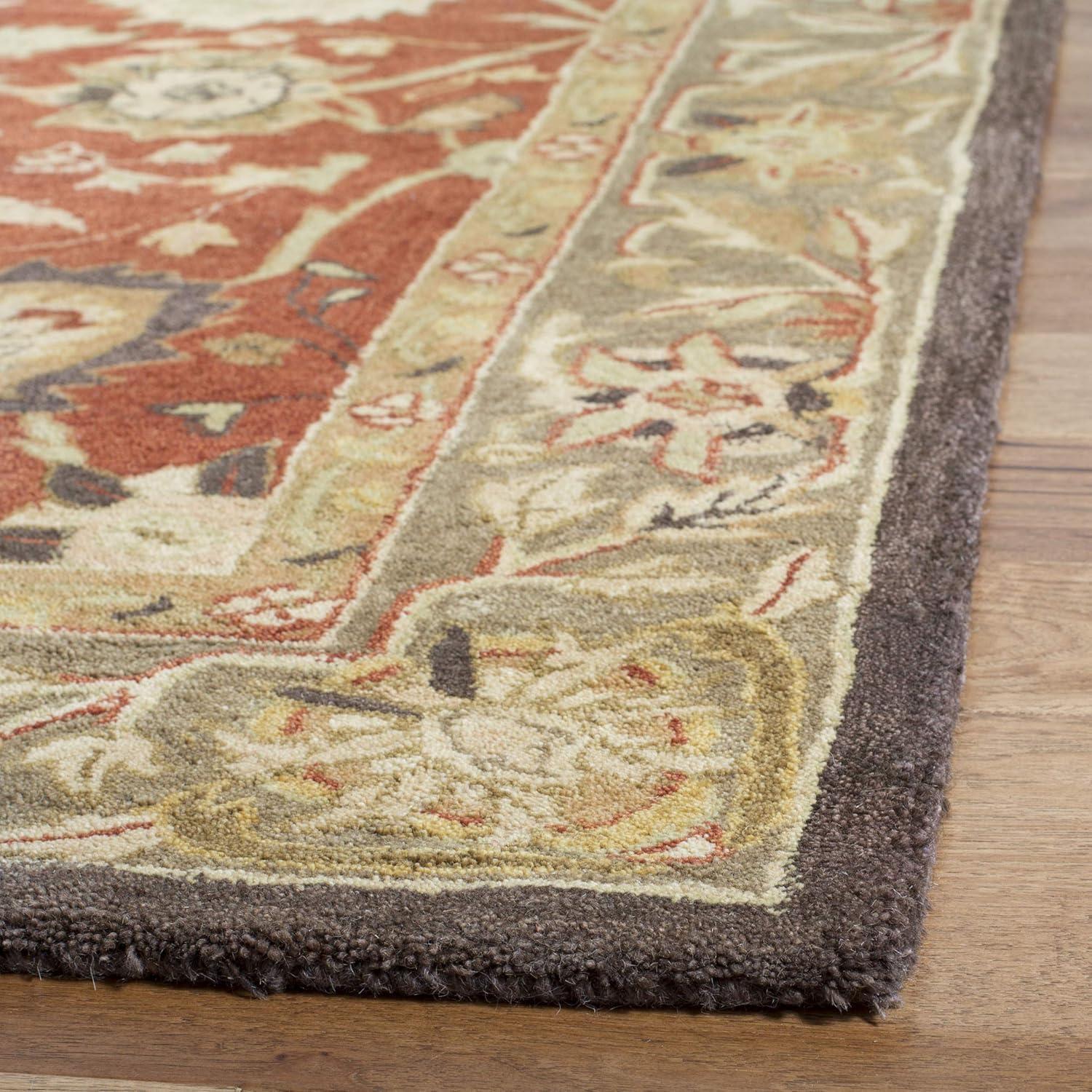 SAFAVIEH Anatolia Venice Traditional Wool Runner Rug, Rust/Green, 2'3" x 12'
