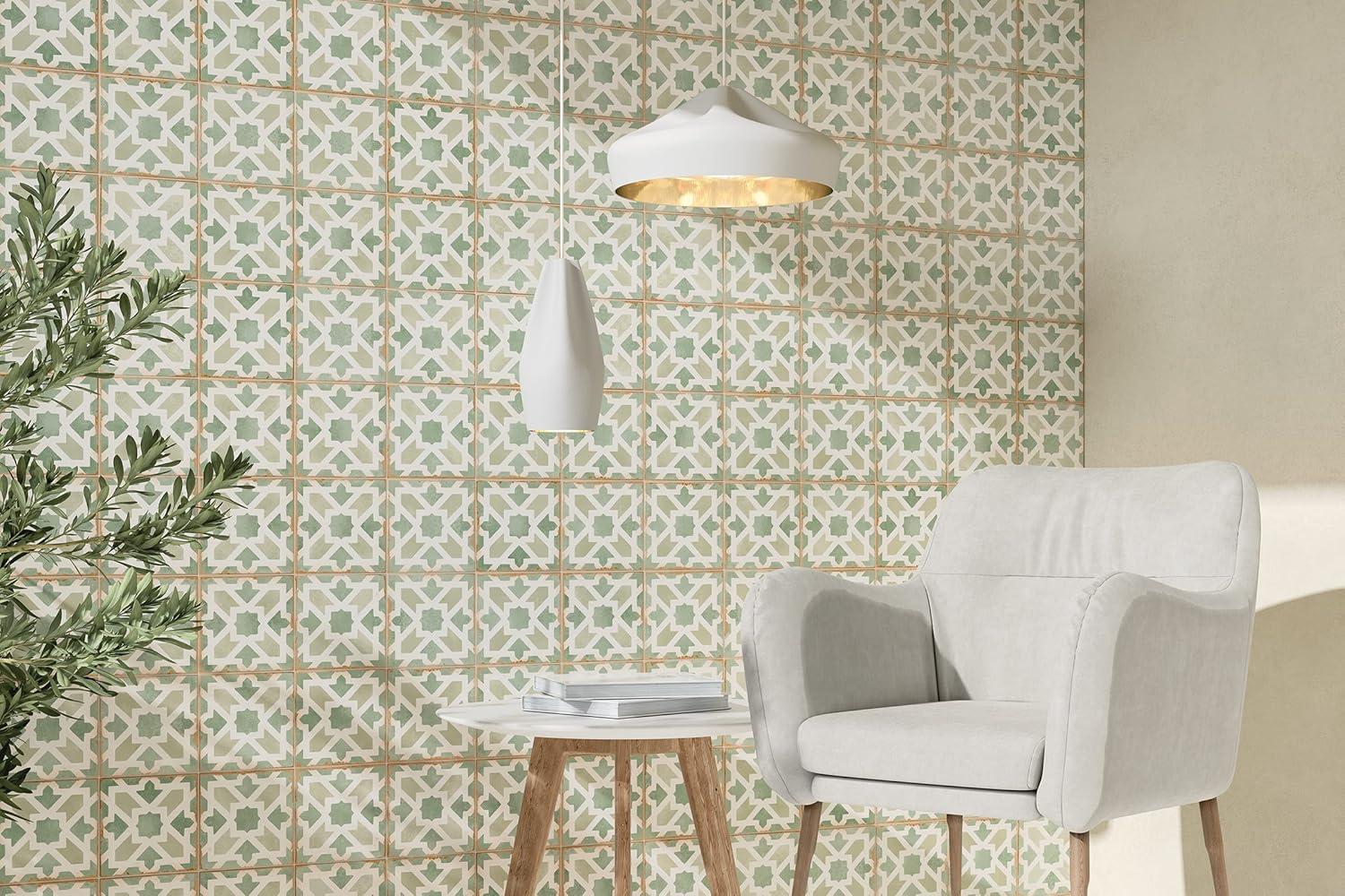 Casablanca 5" x 5" Ceramic Patterned Floor Use Tile