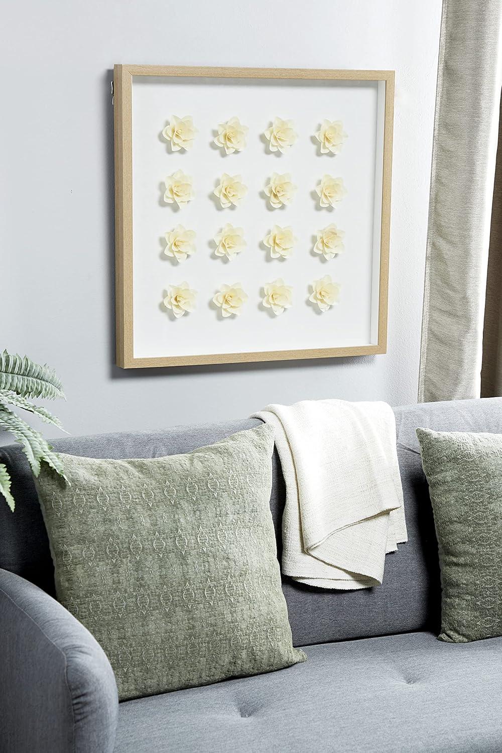 Deco 79 Shadow Box, 24" L x 2" W x 24" H, White