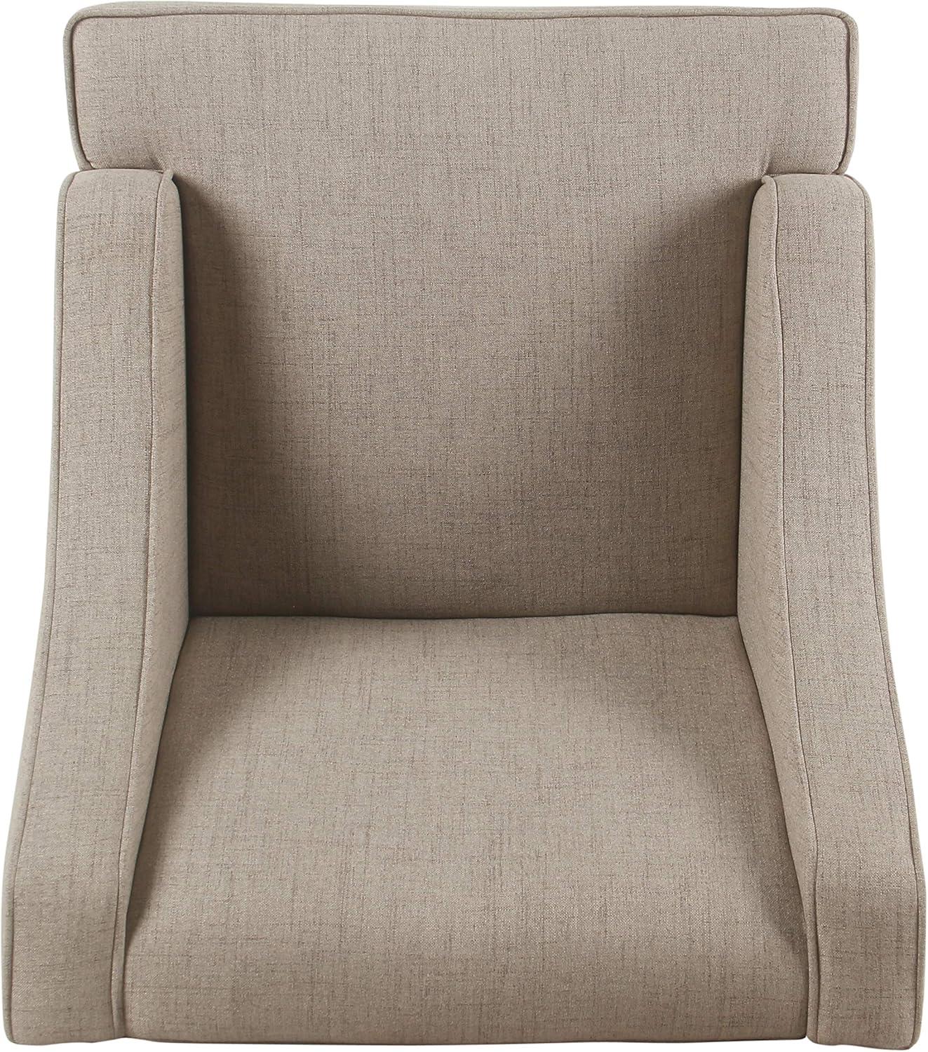 Classic Solid Swoop Arm Accent Chair - Homepop