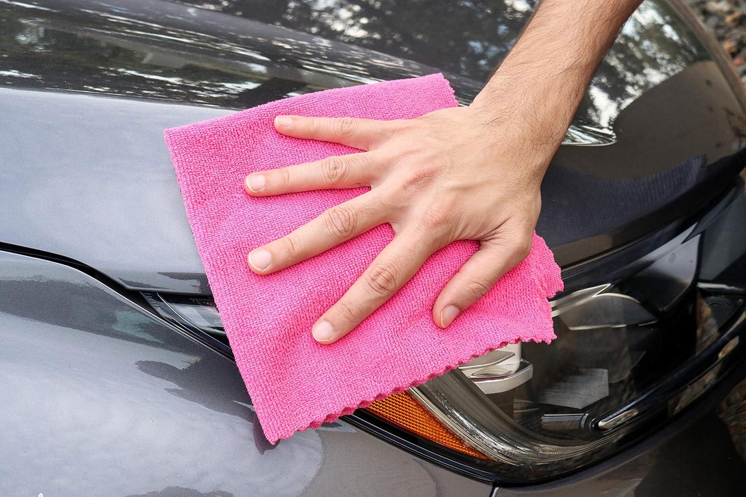 Smart Edge Microfiber Cleaning Cloth 16x16 Pink (12/Pack)