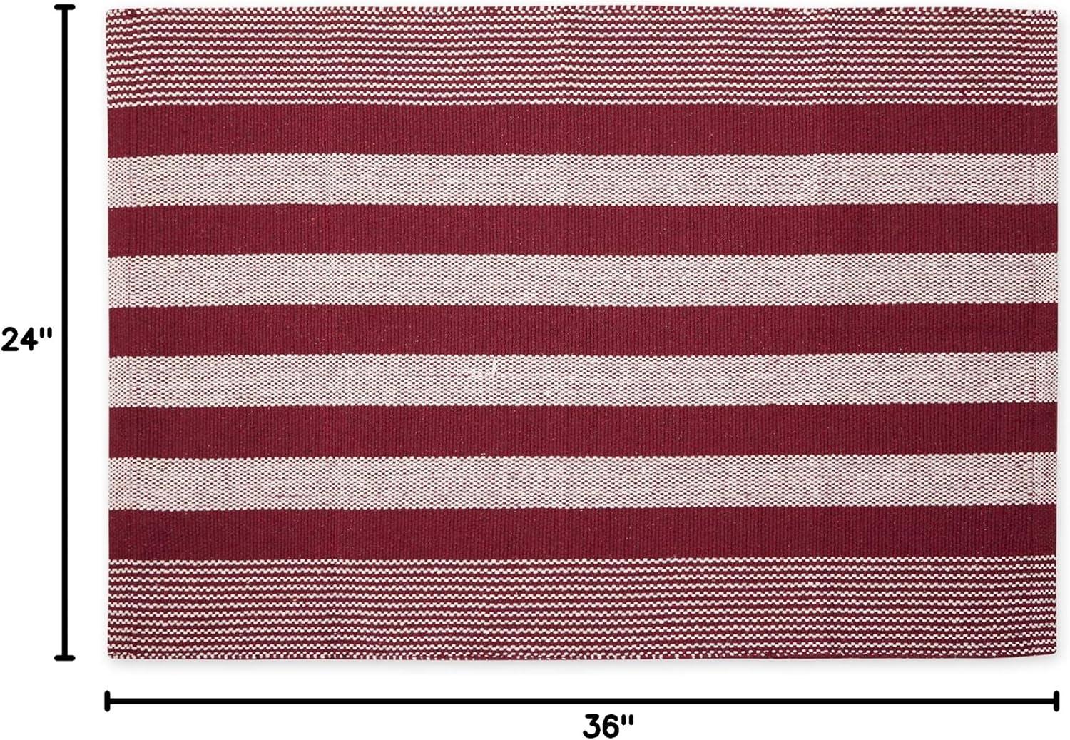 Flatweave Cotton Striped Rug