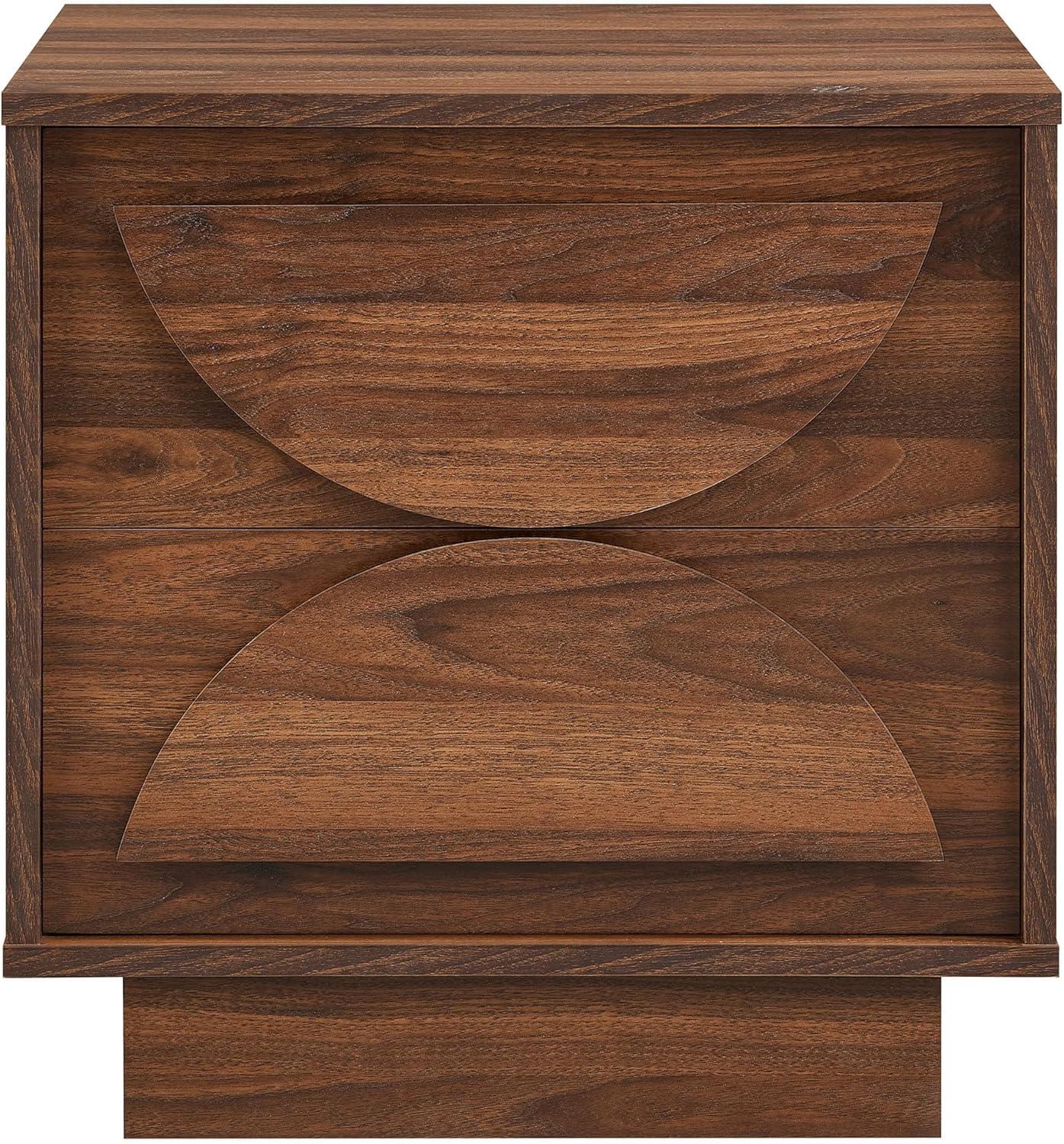 Modway Bulwark 2-Drawer Nightstand In Walnut
