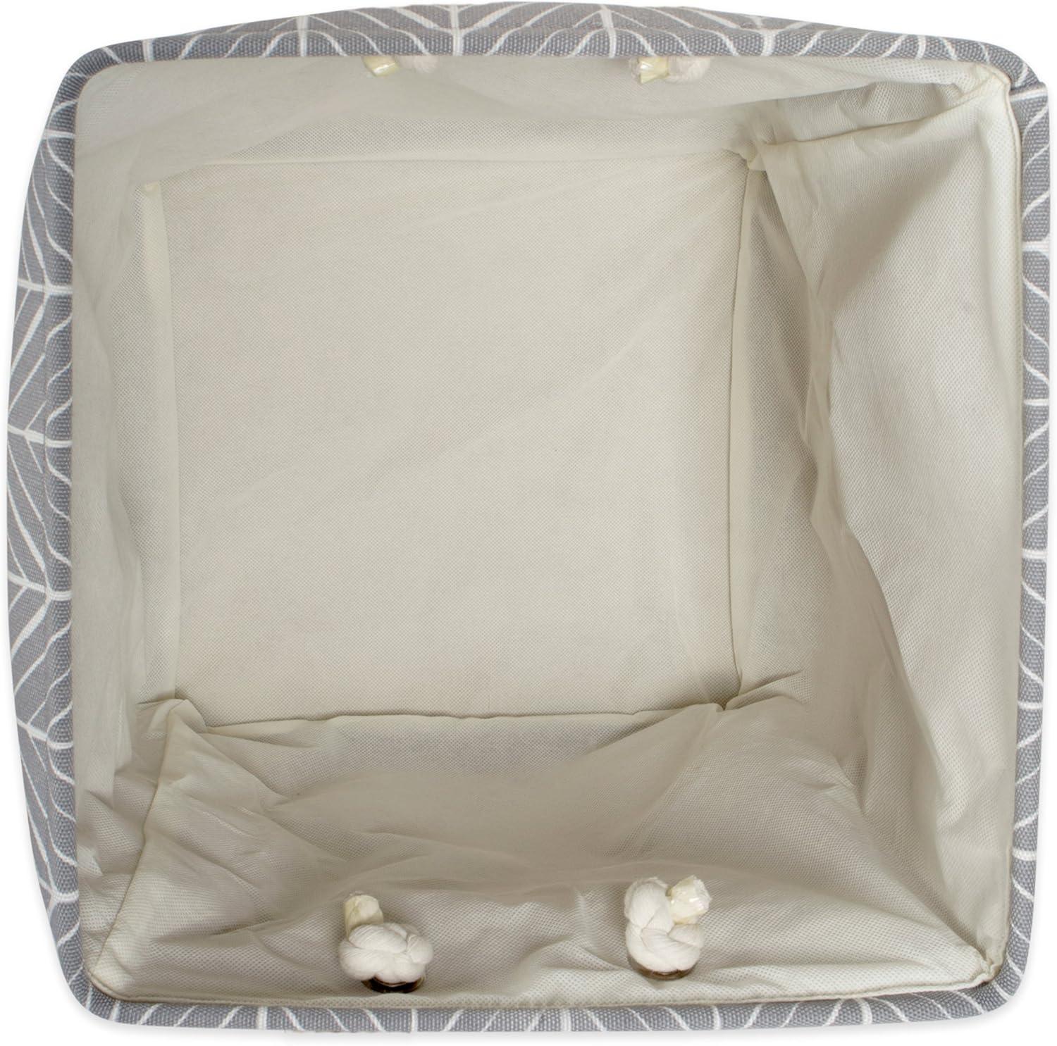 Contemporary Home Living 11" Black and White Square Multi Purpose Storage Bin