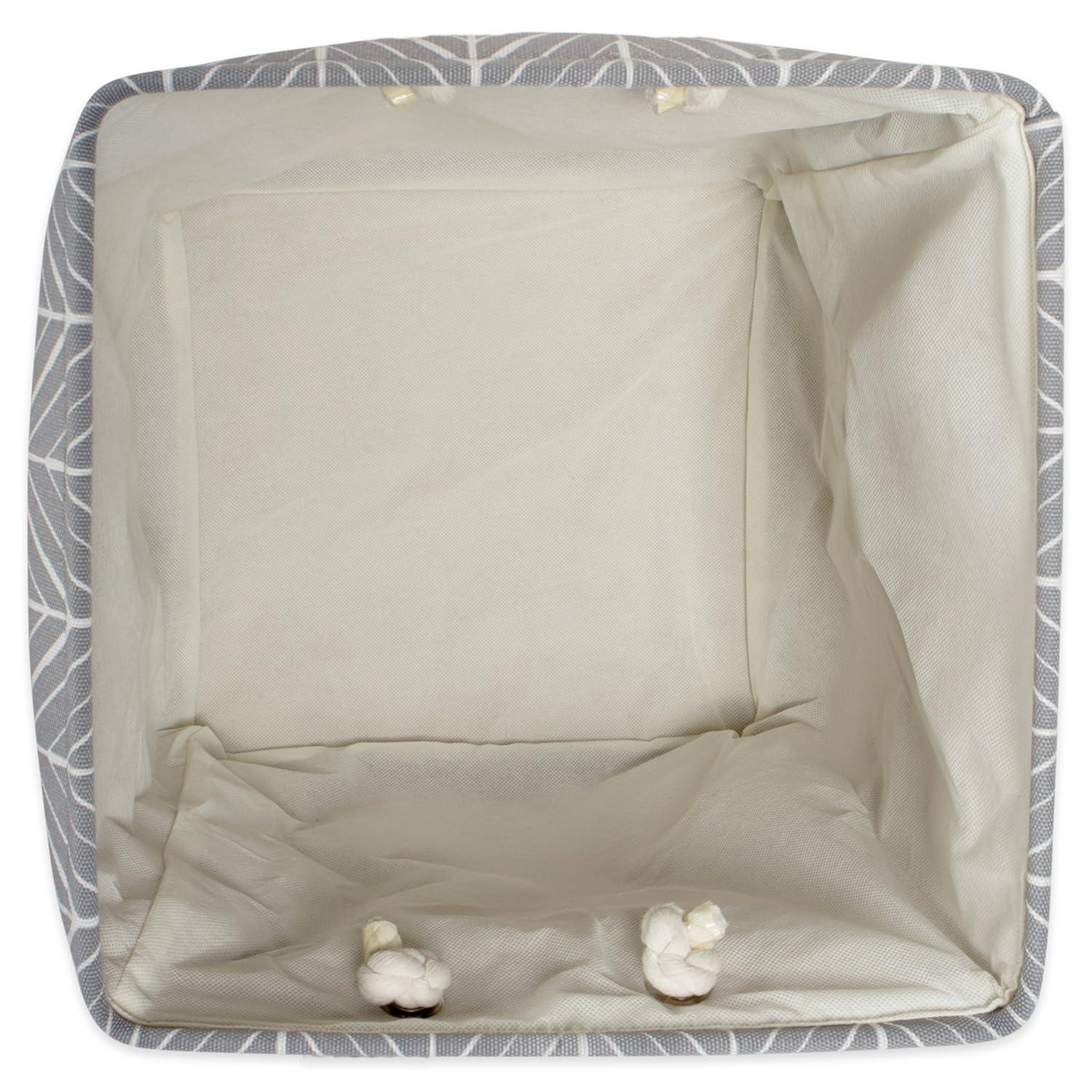 Contemporary Home Living 11" Black and White Square Multi Purpose Storage Bin