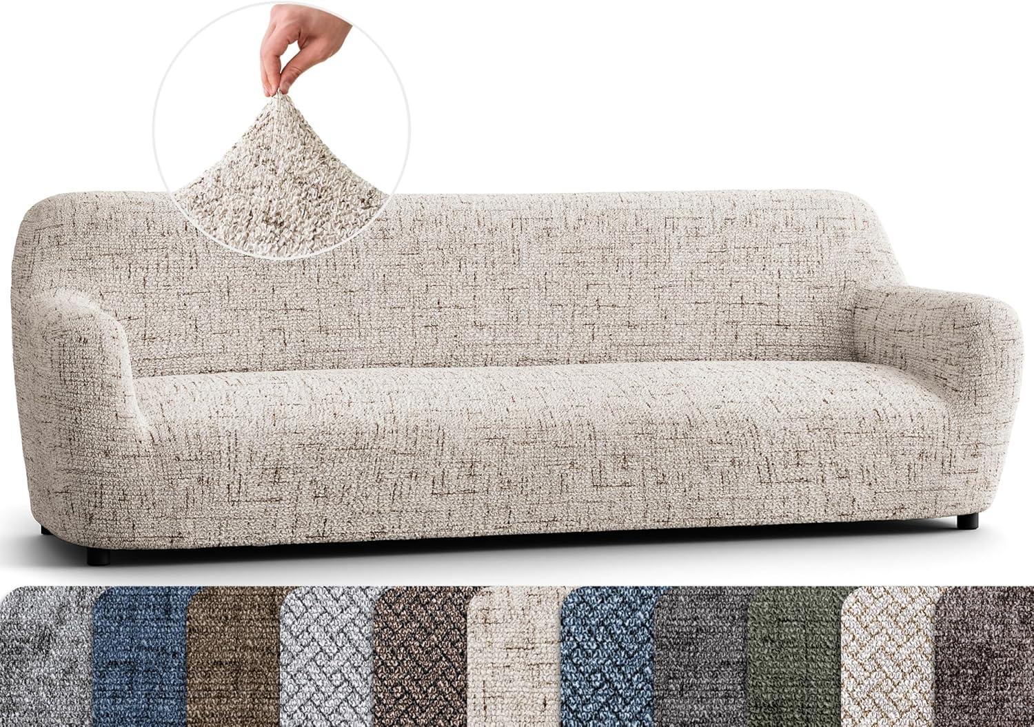 Stretchy Slipcover for Sofa - Durable & Stylish - Microfibra Printed Collection