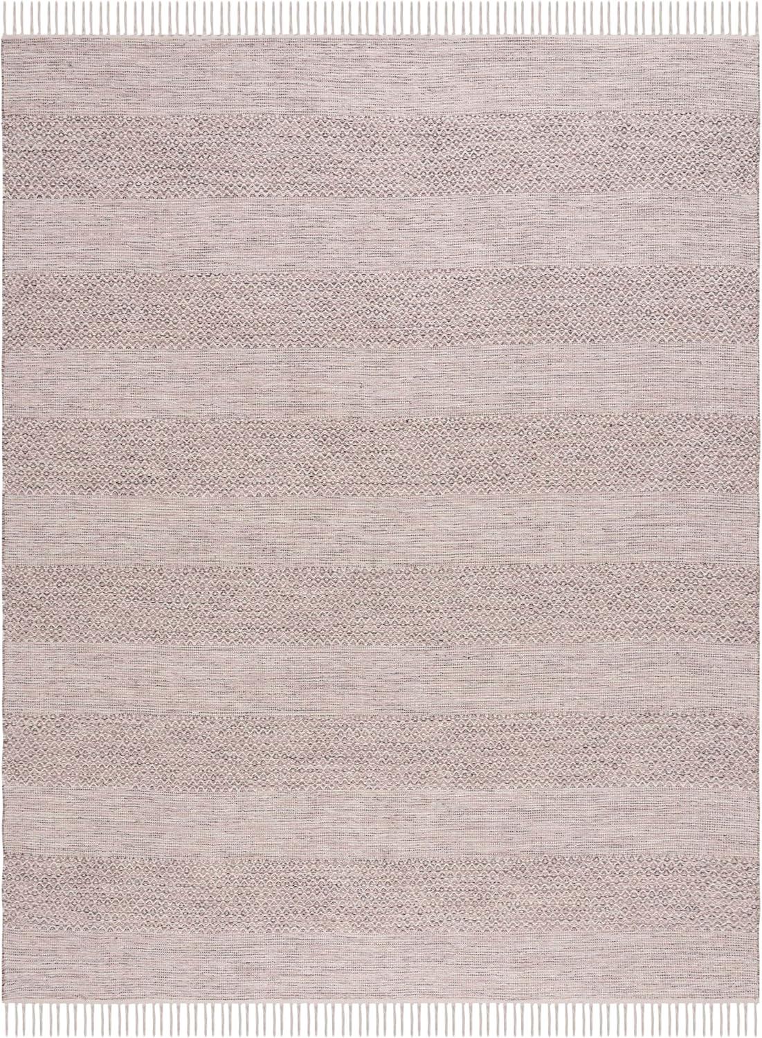SAFAVIEH Montauk Karlene Geometric Cotton Area Rug, Ivory/Steel Grey, 11' x 15'