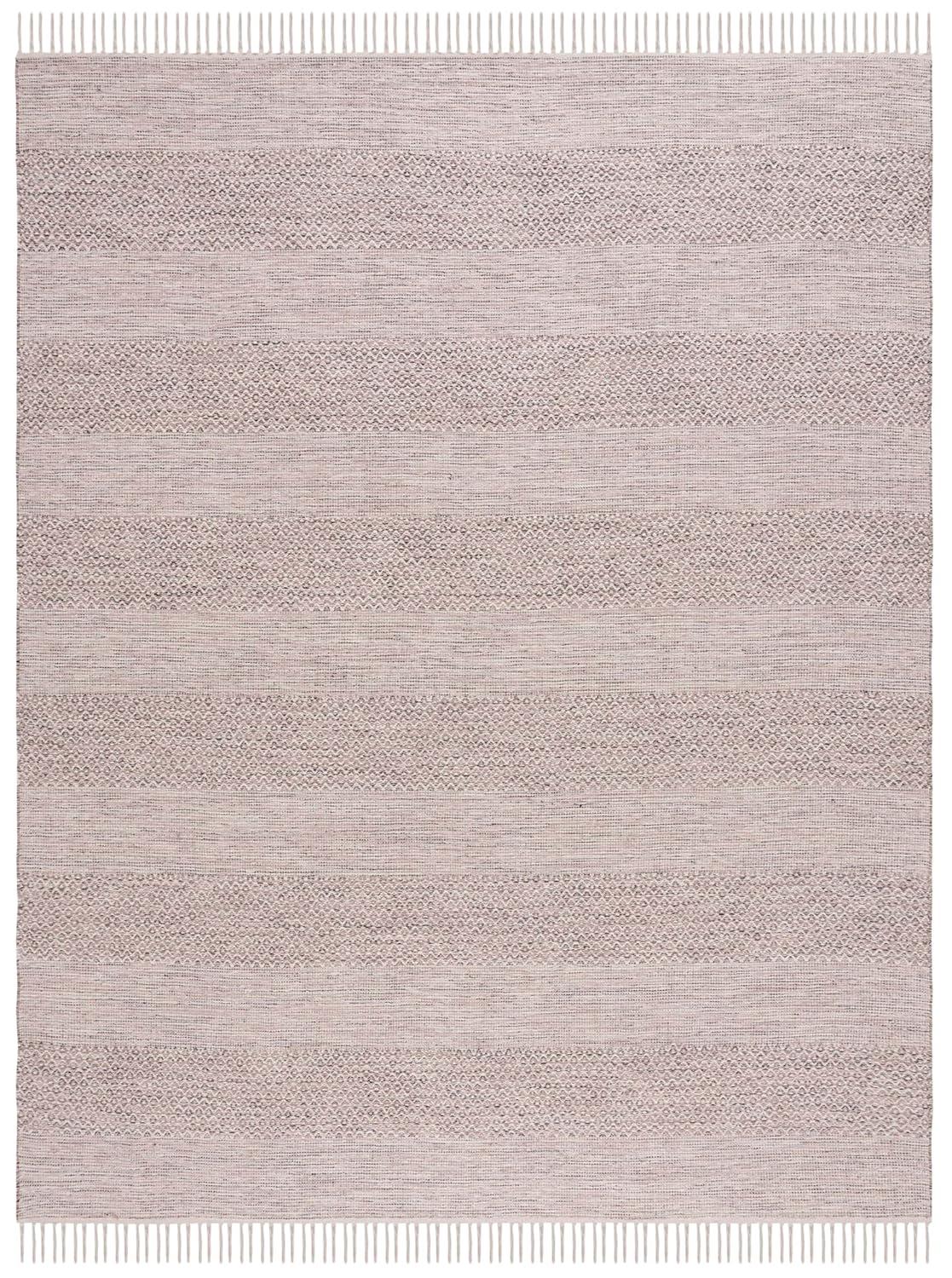 SAFAVIEH Montauk Karlene Geometric Cotton Area Rug, Ivory/Steel Grey, 11' x 15'