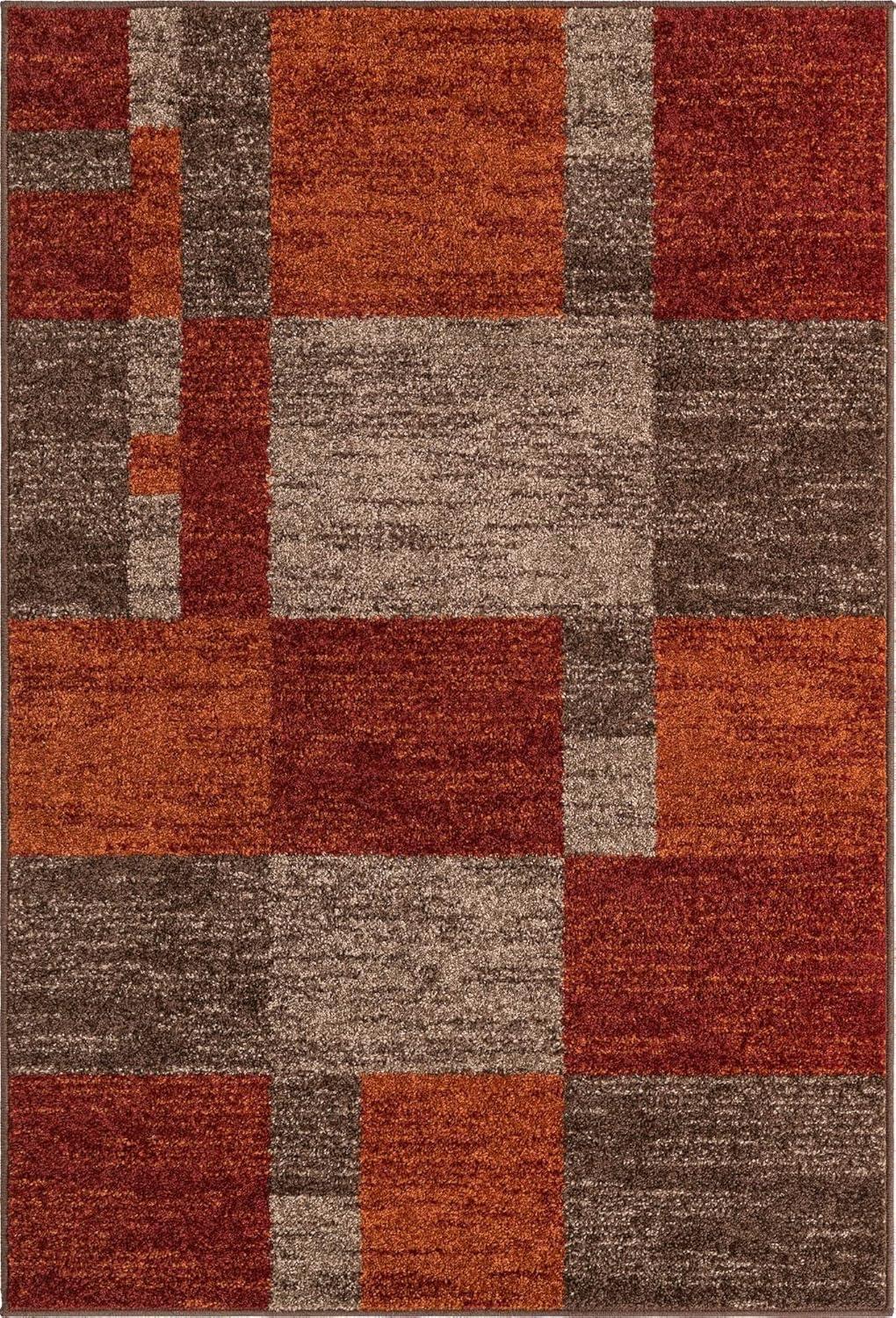 Unique Loom Autumn Collection Area Rug - Providence (4' x 6' Rectangle Multi/Beige)