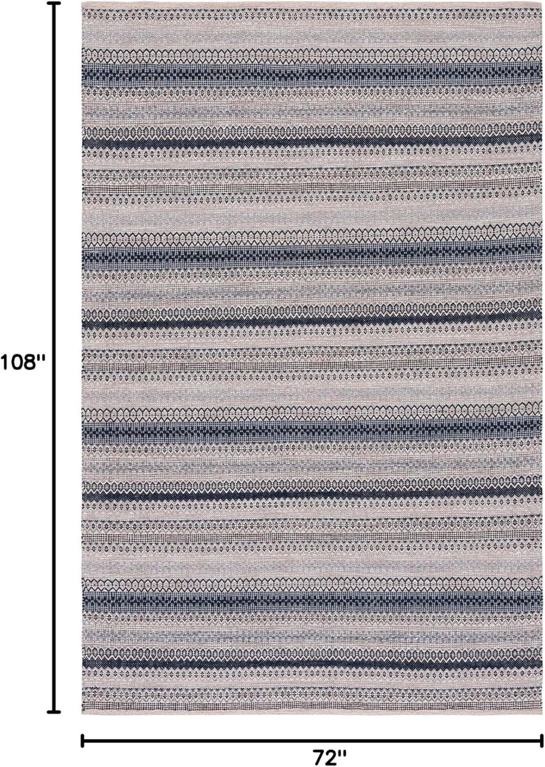 Kilim KLM475 Hand Woven Area Rug - Grey/Black - 6'x9' - Safavieh.