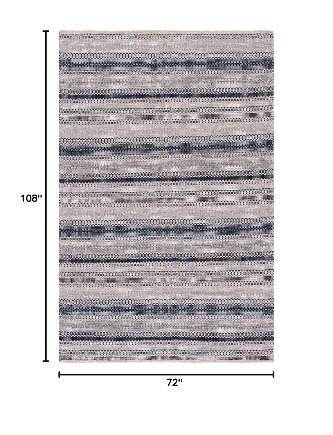 Kilim KLM475 Hand Woven Area Rug - Grey/Black - 6'x9' - Safavieh.
