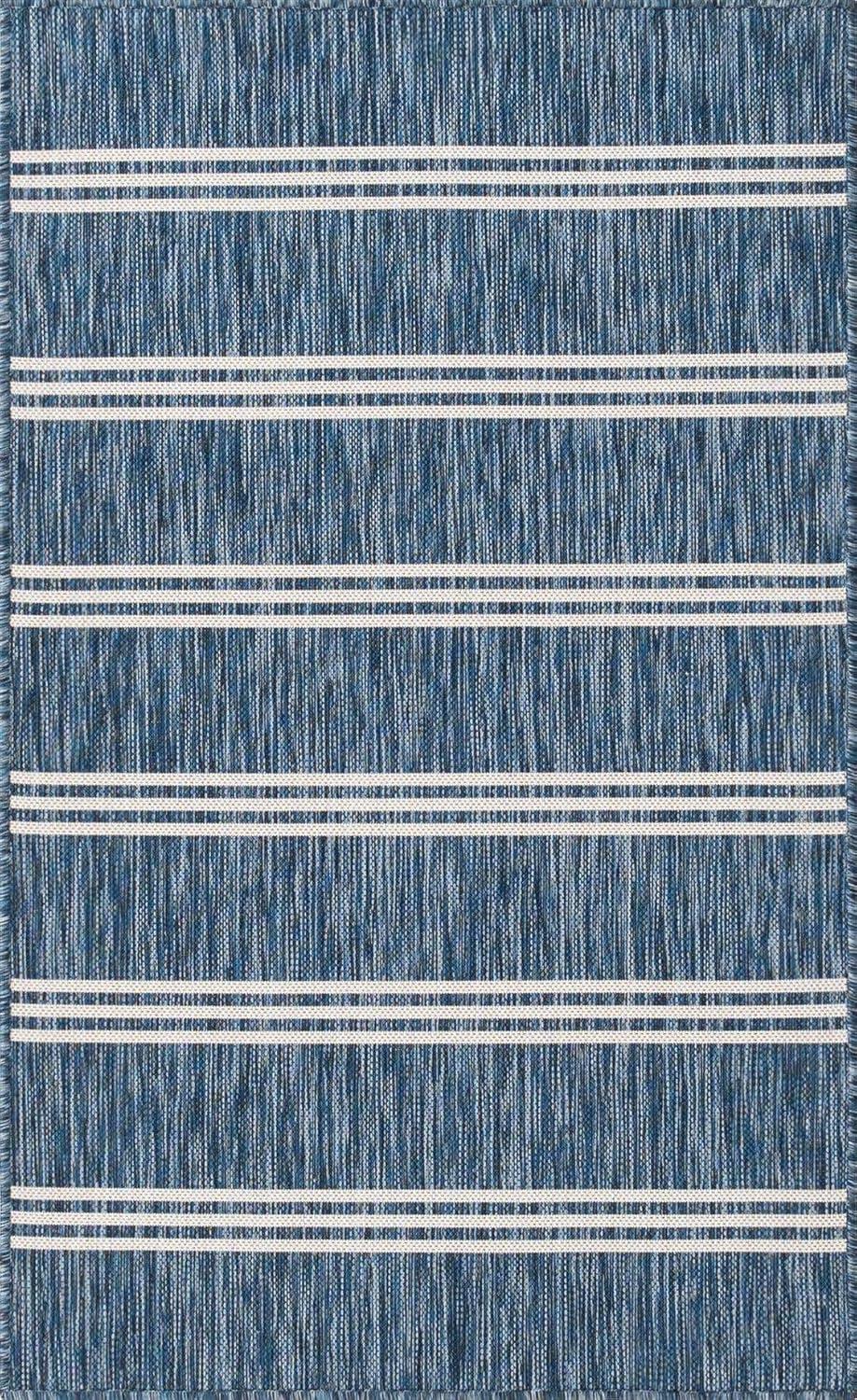 Jill Zarin Outdoor Collection Area Rug - Anguilla (3' 3" x 5' 3" Rectangle Blue/Ivory)