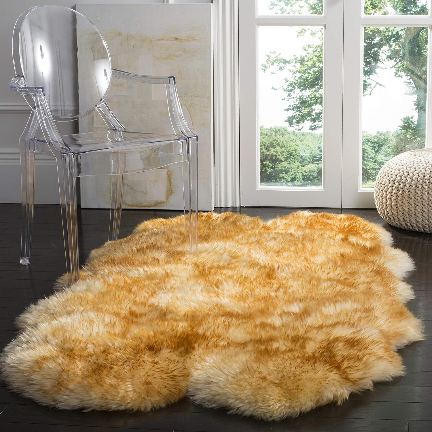 Sheep Skin Natural Sheep Skin Made Within Acid Dying Sheep Skin Solid Color Rug