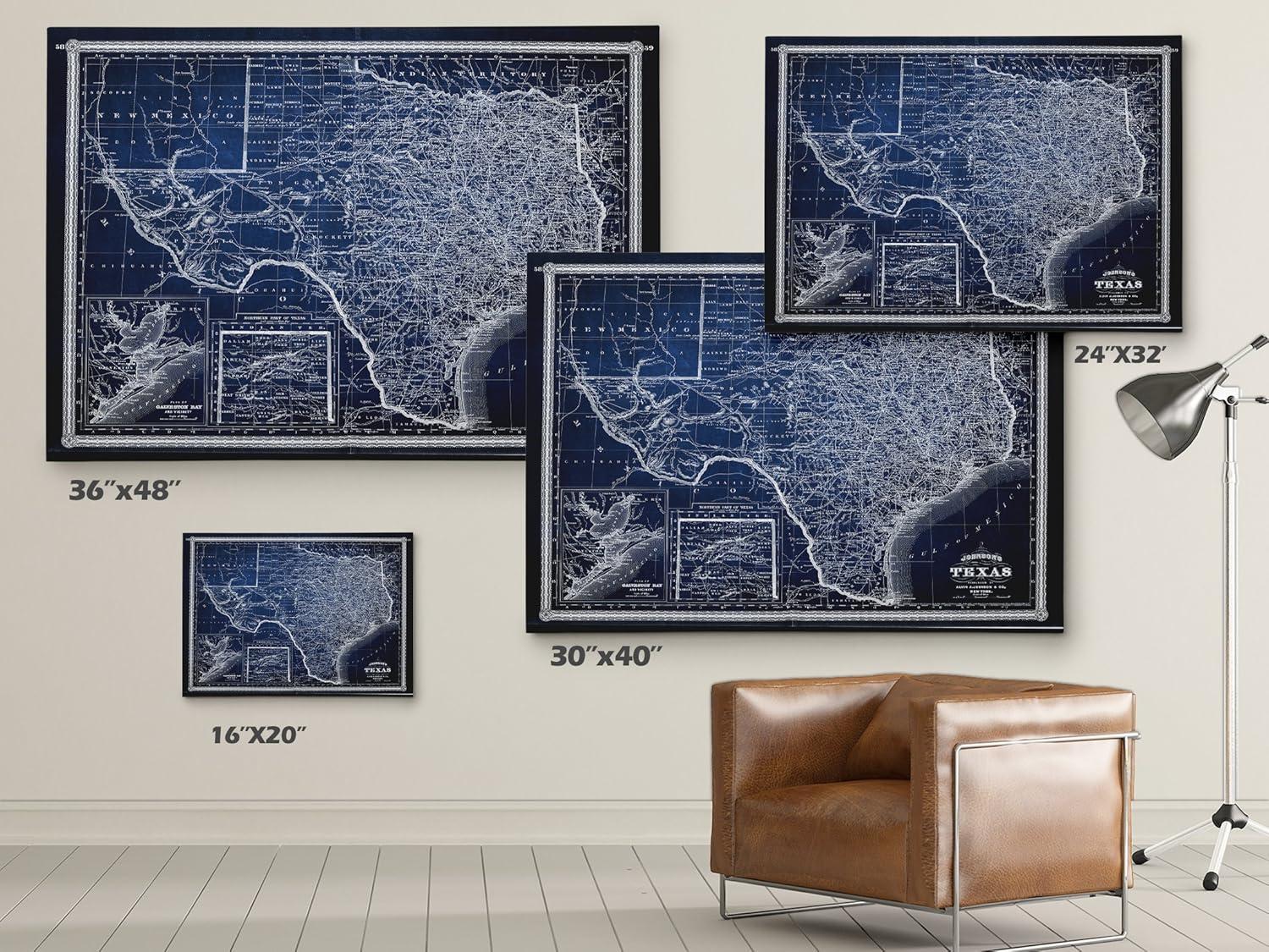 Williston Forge " Vintage Map Texas "