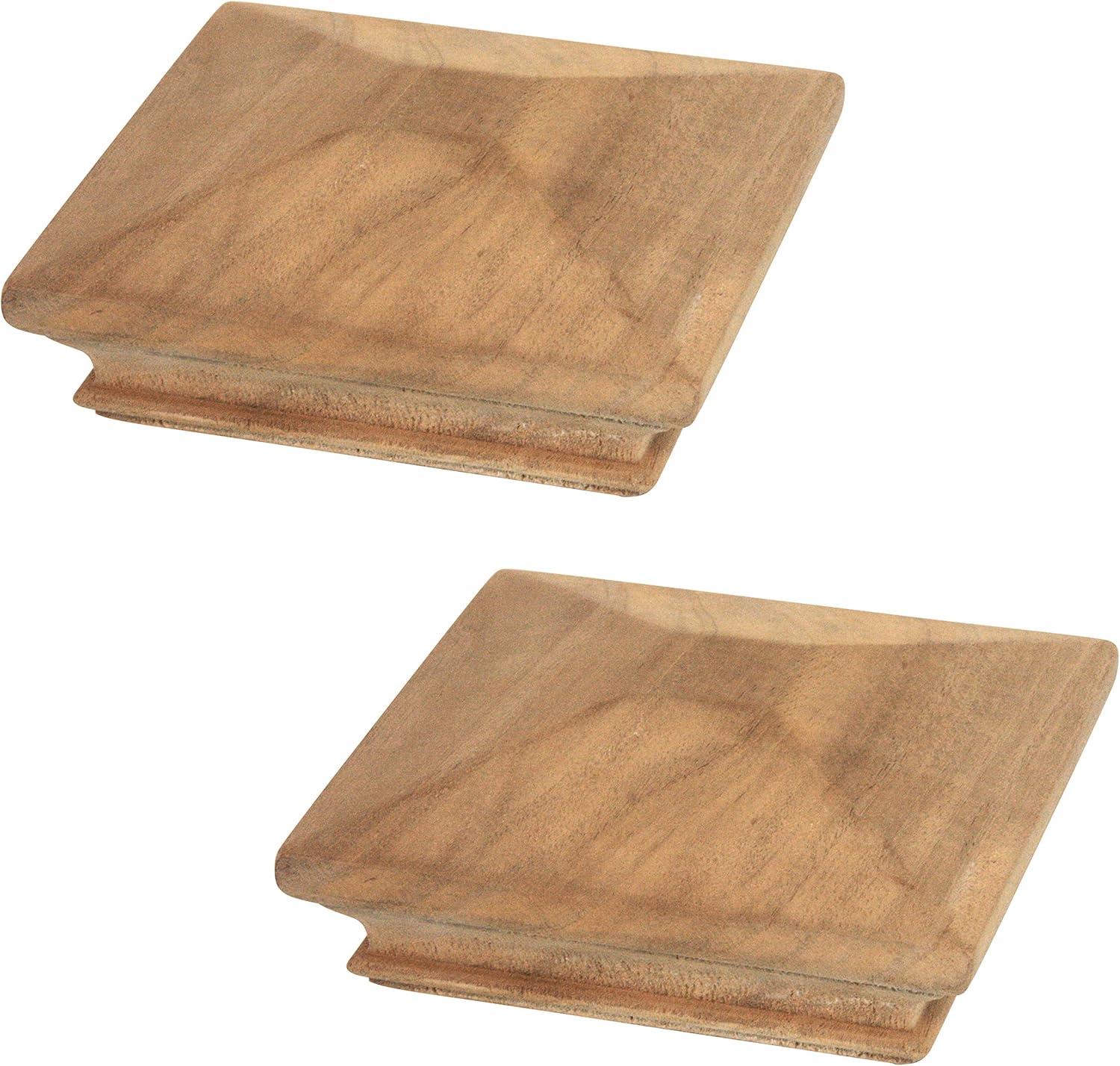 4x4 Traditional Wood Pyramid Post Cap by Captiva - One-Piece Miterless - 3/8" Extended Lip - (3-1/2" x 3-1/2")