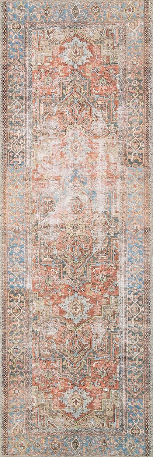 Classic Sky Blue 5' x 7'6" Hand-Knotted Wool Blend Rug