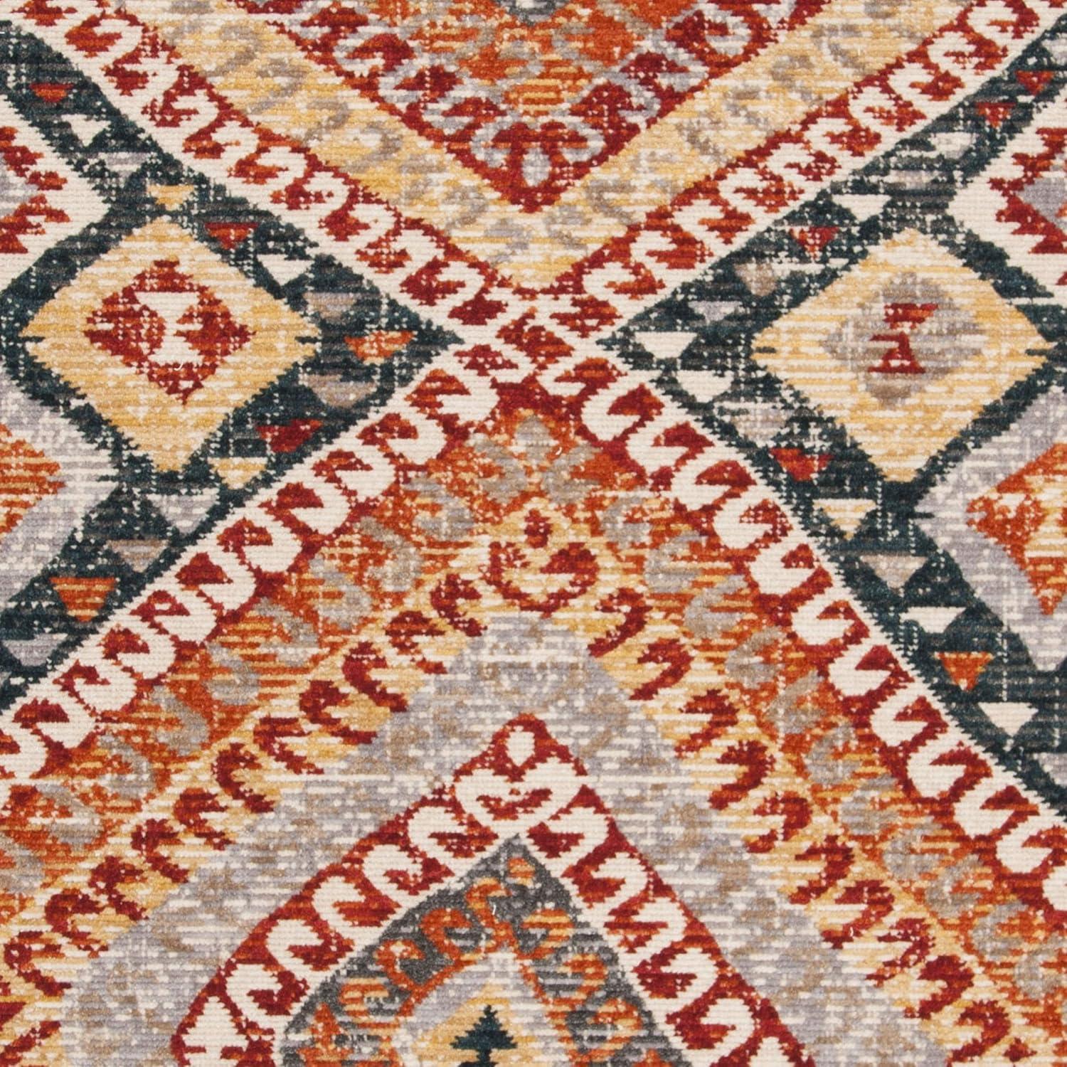 Farmhouse FMH816 Power Loomed Area Rug - Ivory/Navy - 4'0" X 5'4" - Safavieh.