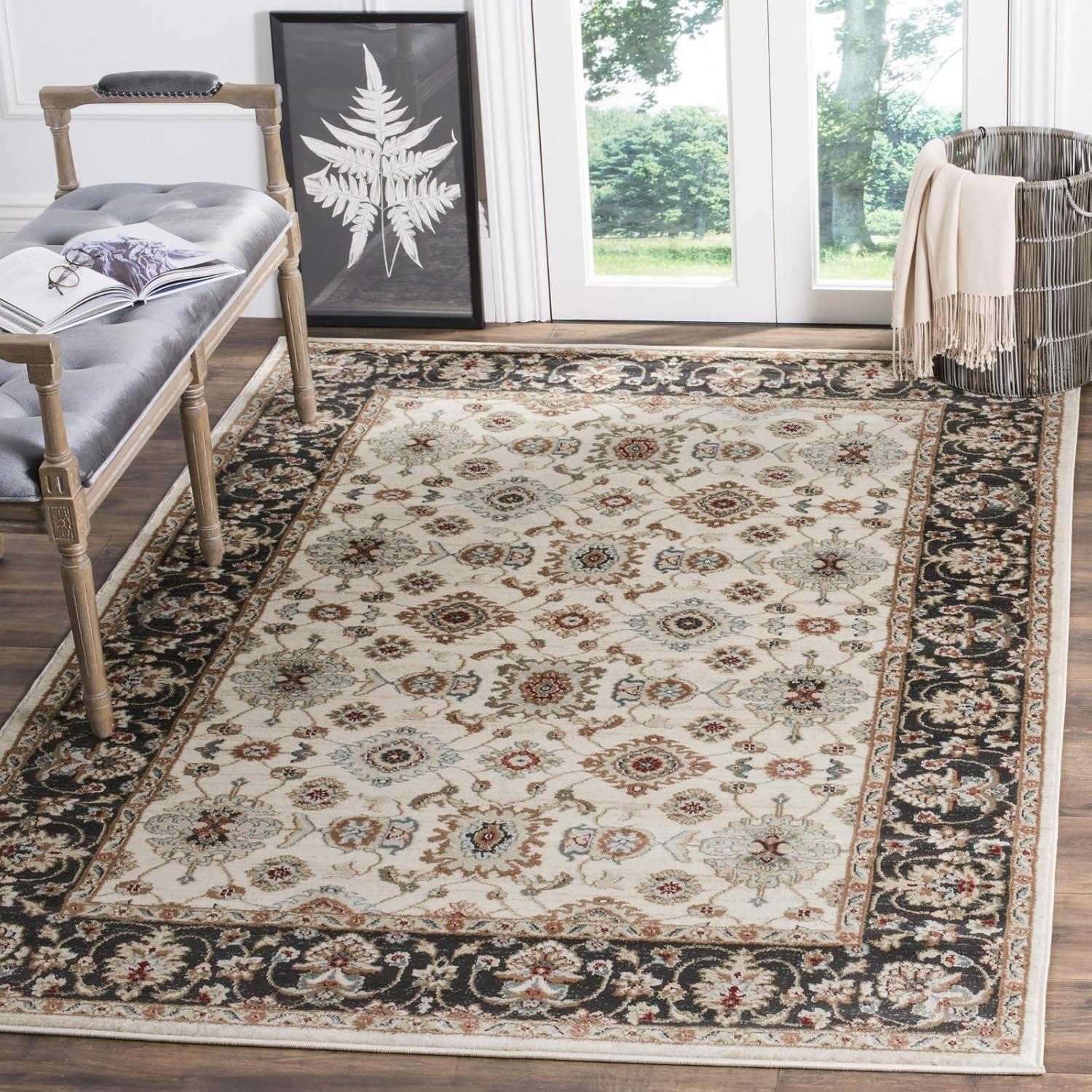 Lyndhurst LNH332 Power Loomed Area Rug - Navy/Cream - 5'3"x7'6" - Safavieh.