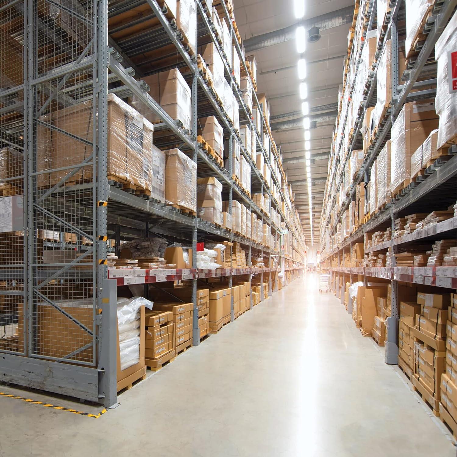 4 ft White LED Strip Light Fixture with 2 Tubes