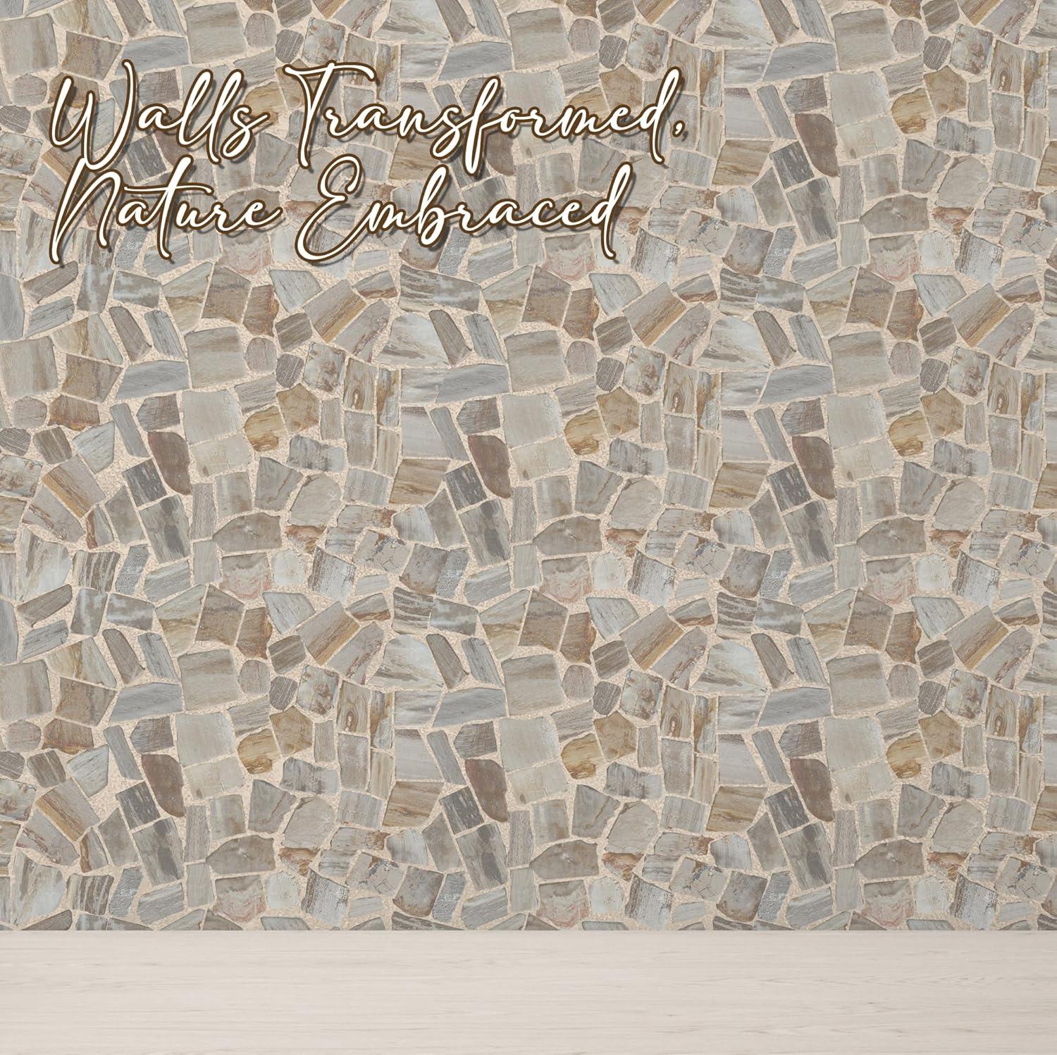 Utah 11.4" x 11.4" Natural Stone Random Mosaic Wall & Floor Tile