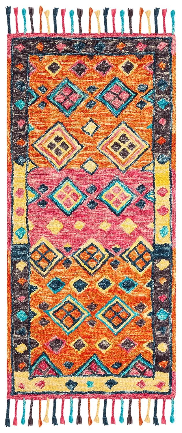 Aspen APN138 Hand Tufted Accent Rug - Orange/Fuchsia - 2'3"x5' - Safavieh.