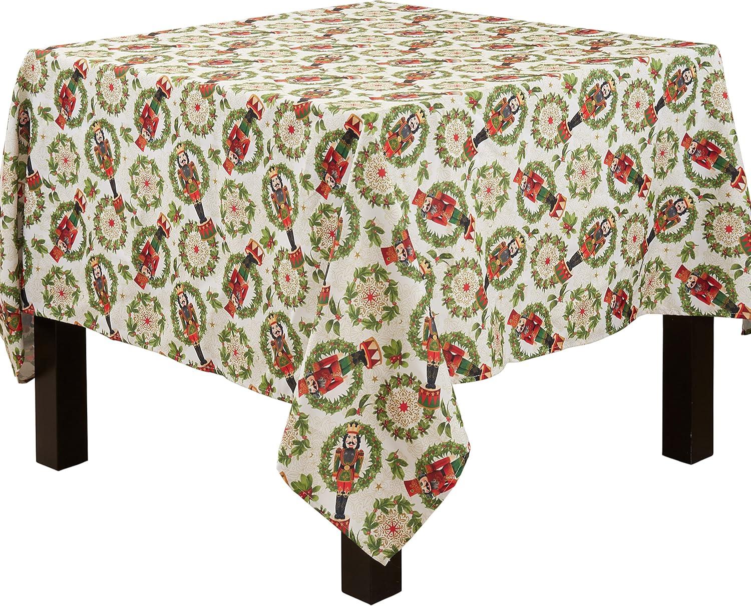 Square_Holiday Tablecloth With Nutcracker Design