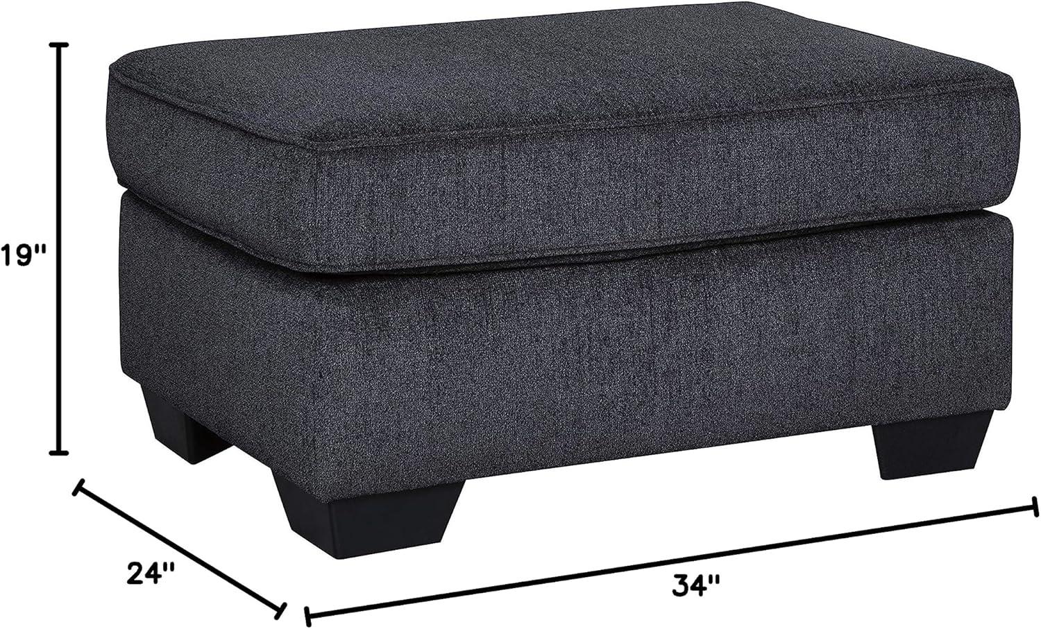 Altari Ottoman Slate - Signature Design by Ashley: Upholstered, No Assembly Required