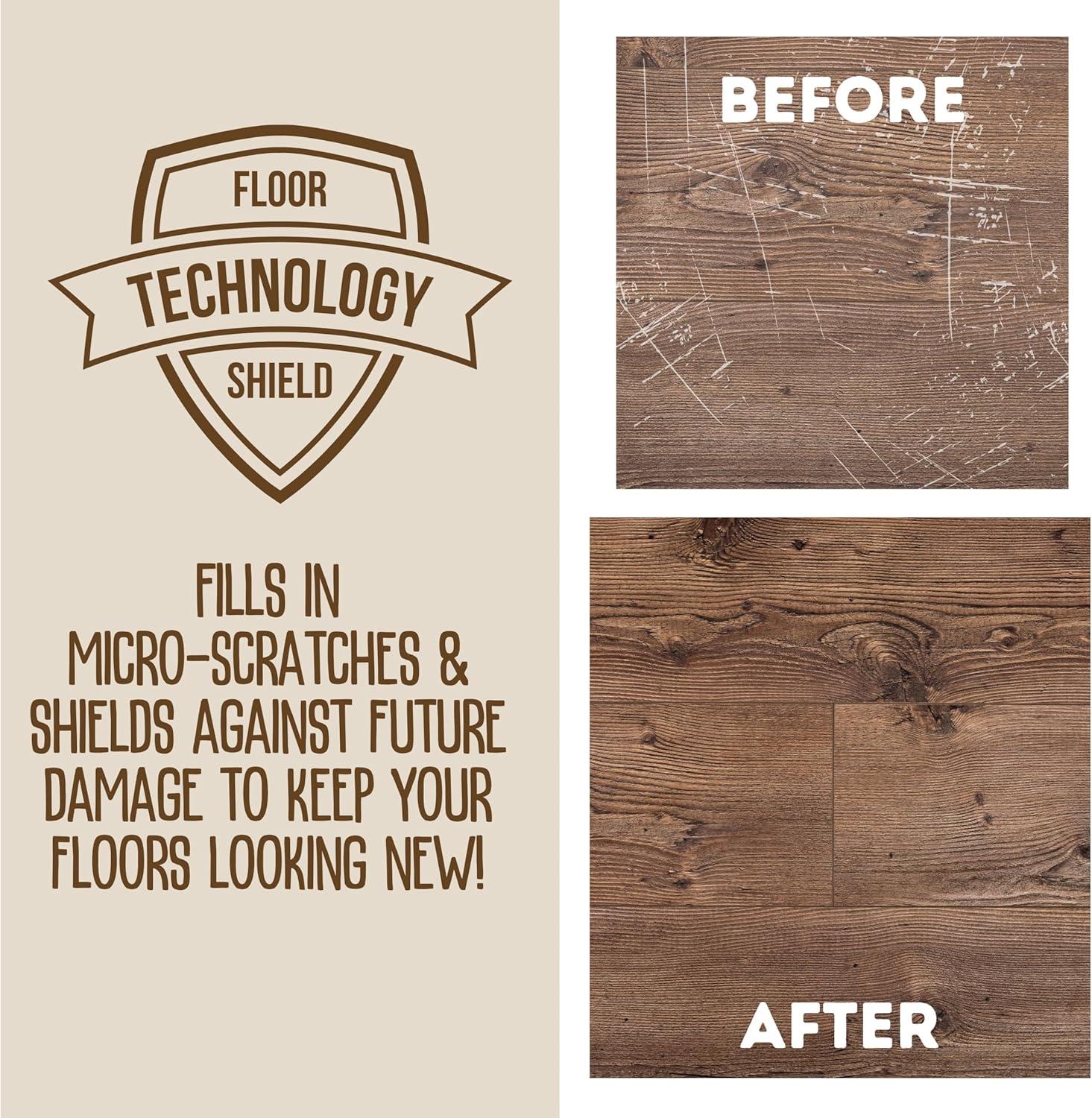 Quick Shine Hardwood Floor Luster, Pfas-Free Formula Floor Polish with Plant-Derived Carnauba 27oz