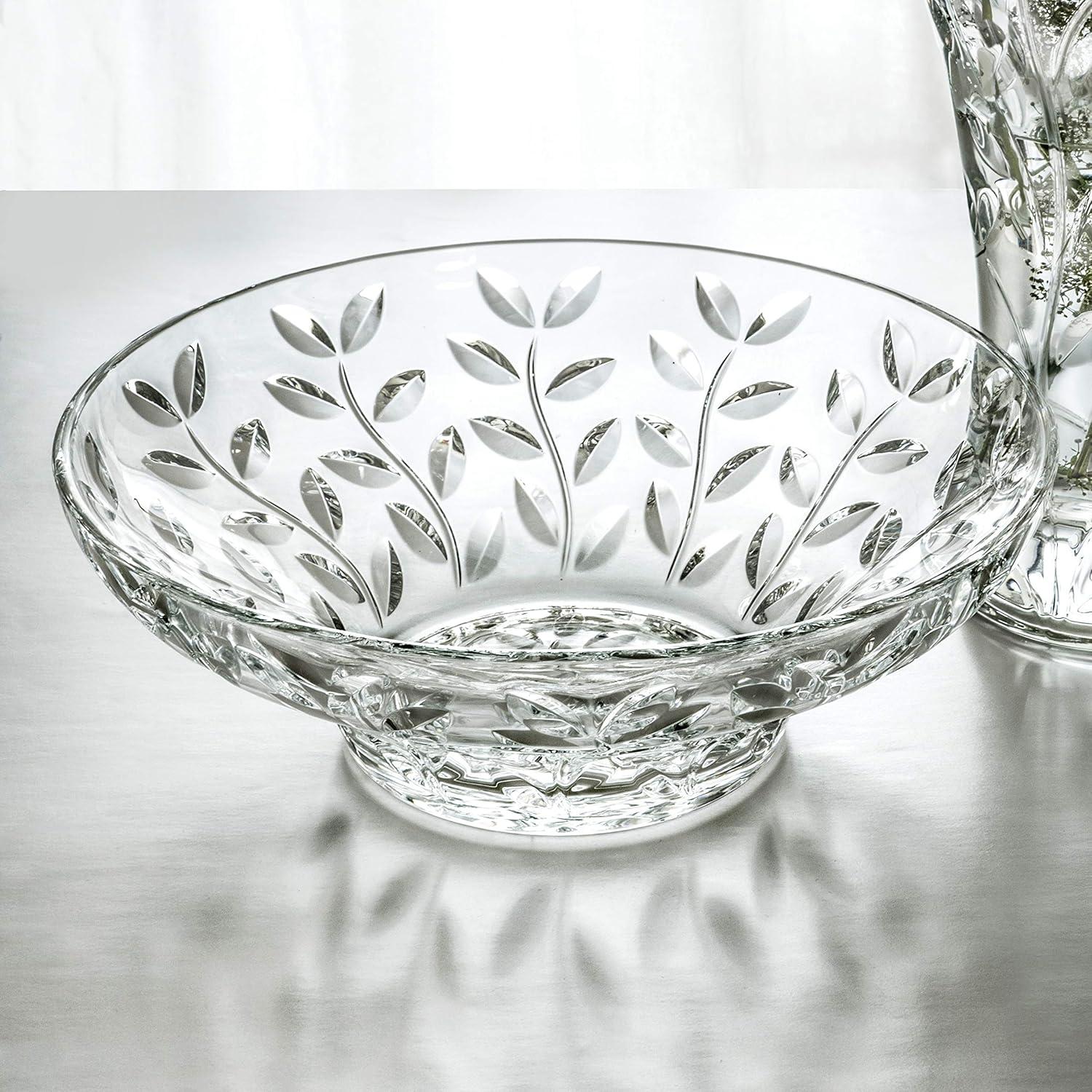 Laurus Crystal Round Glass Bowl, 400ml Capacity