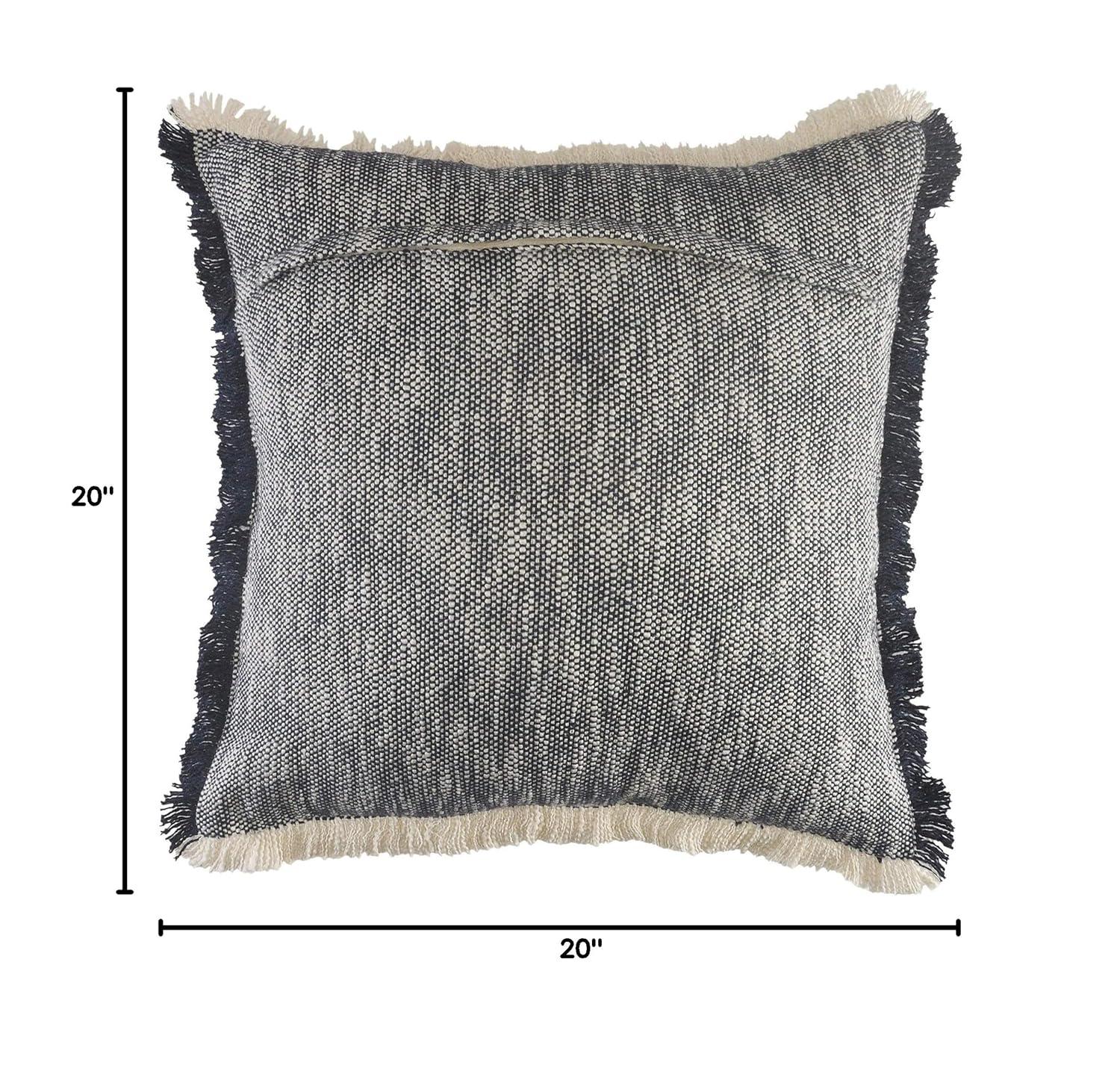 Rajani Home Jessei Fringed Cotton Throw Pillow