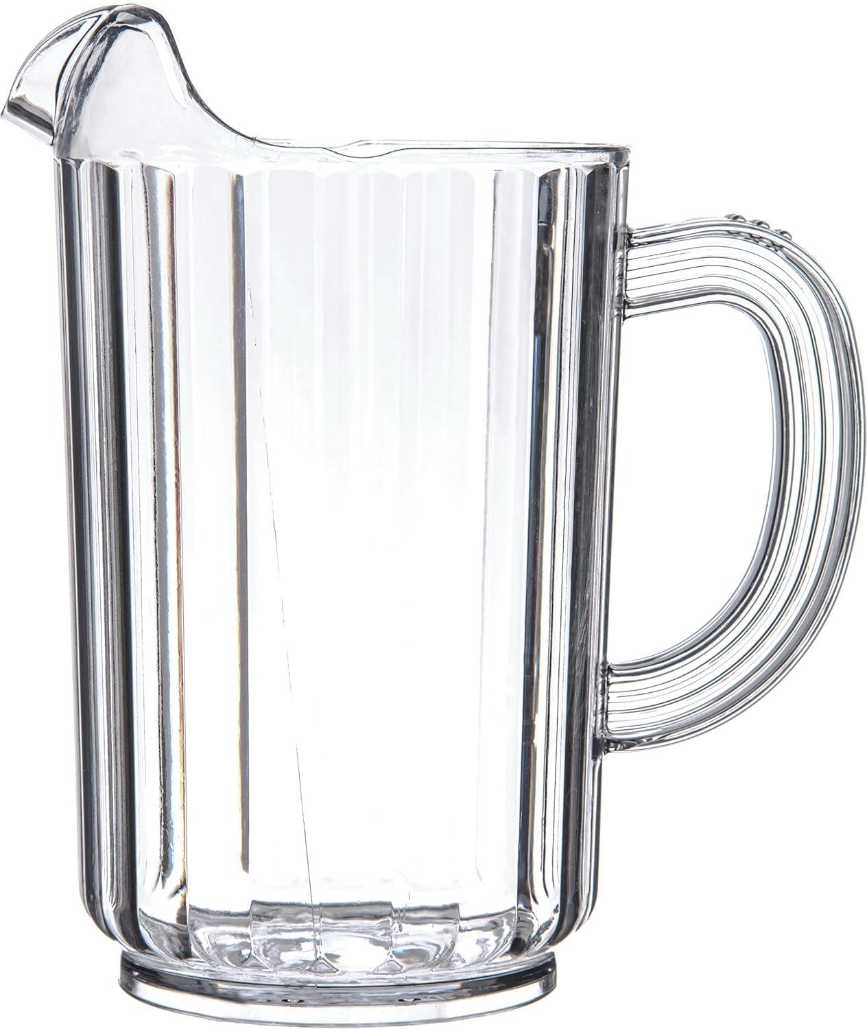 Clear Polycarbonate 32 oz Pitcher with Ice Trap