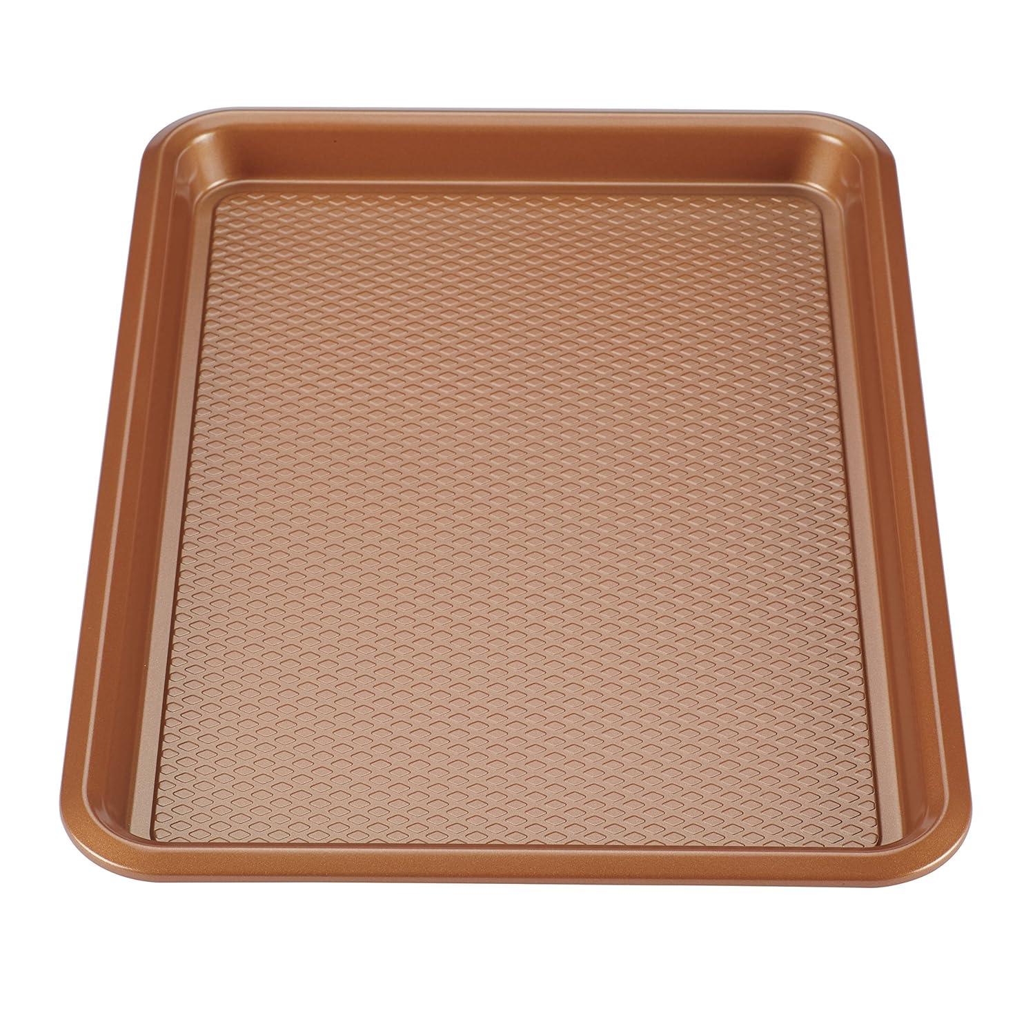 Ayesha Curry Bakeware Nonstick Cookie Pan, 10" x 15", Copper
