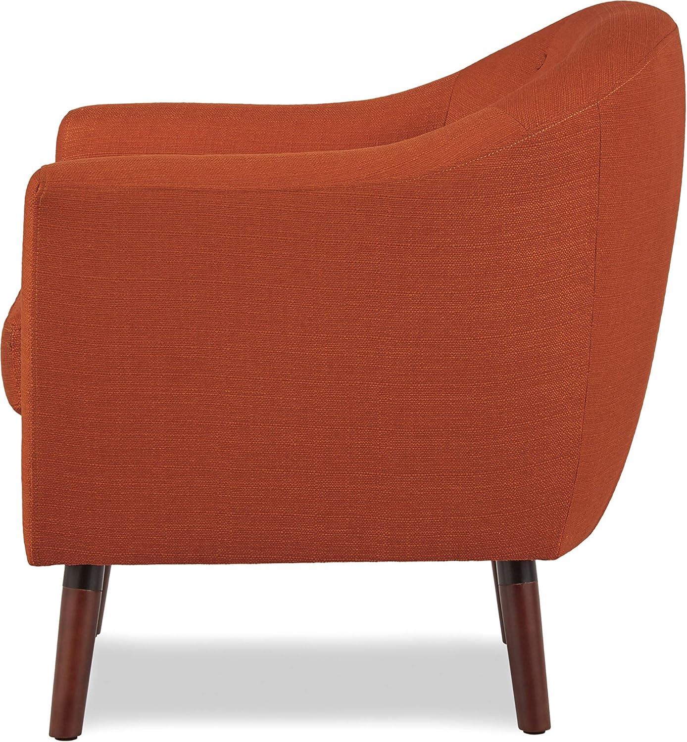 Homelegance Lucille Collection Living Room Home Barrel Accent Chair, Orange