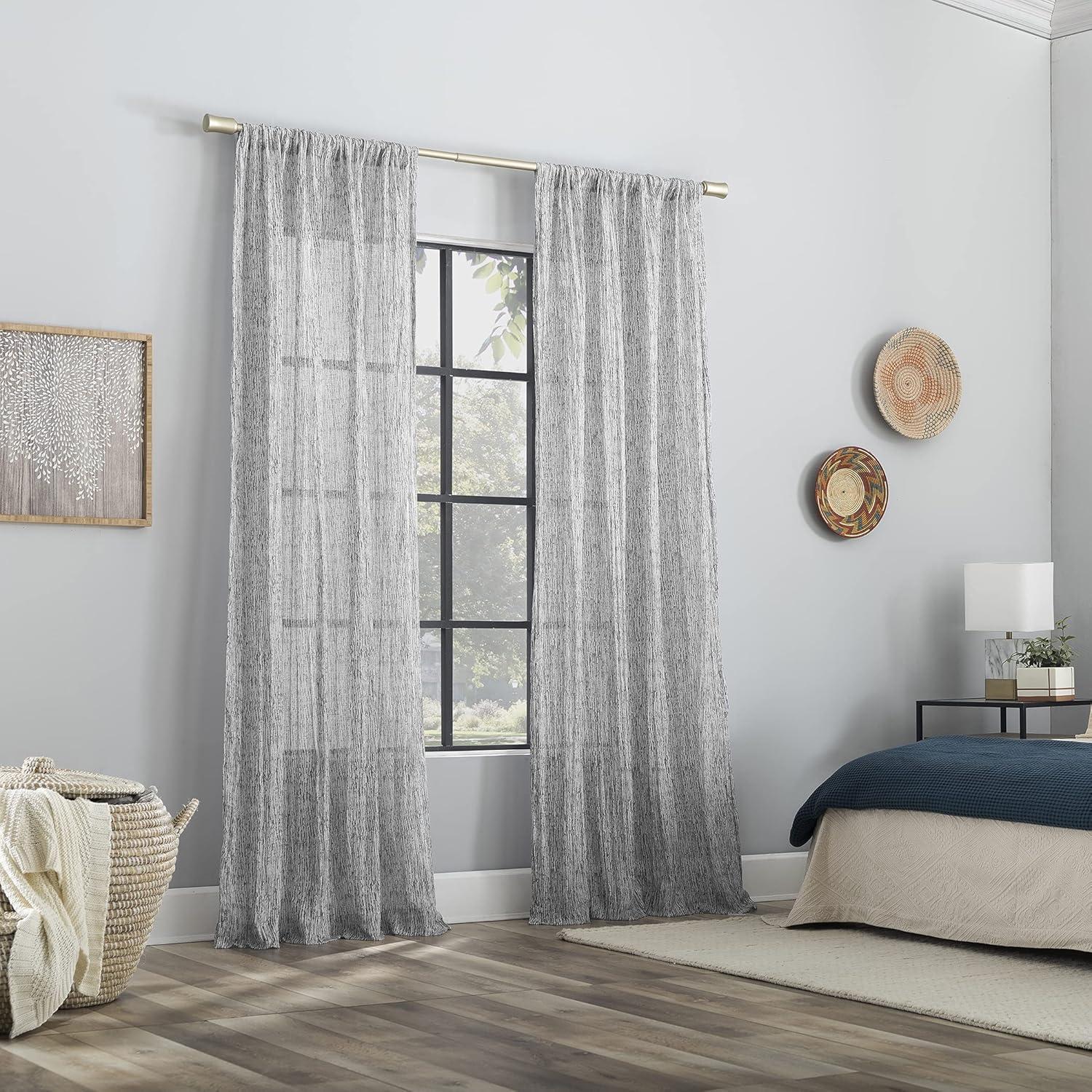 Scott Living Scott Living Tulin Watercolor Print Sheer Rod Pocket Curtain Panel