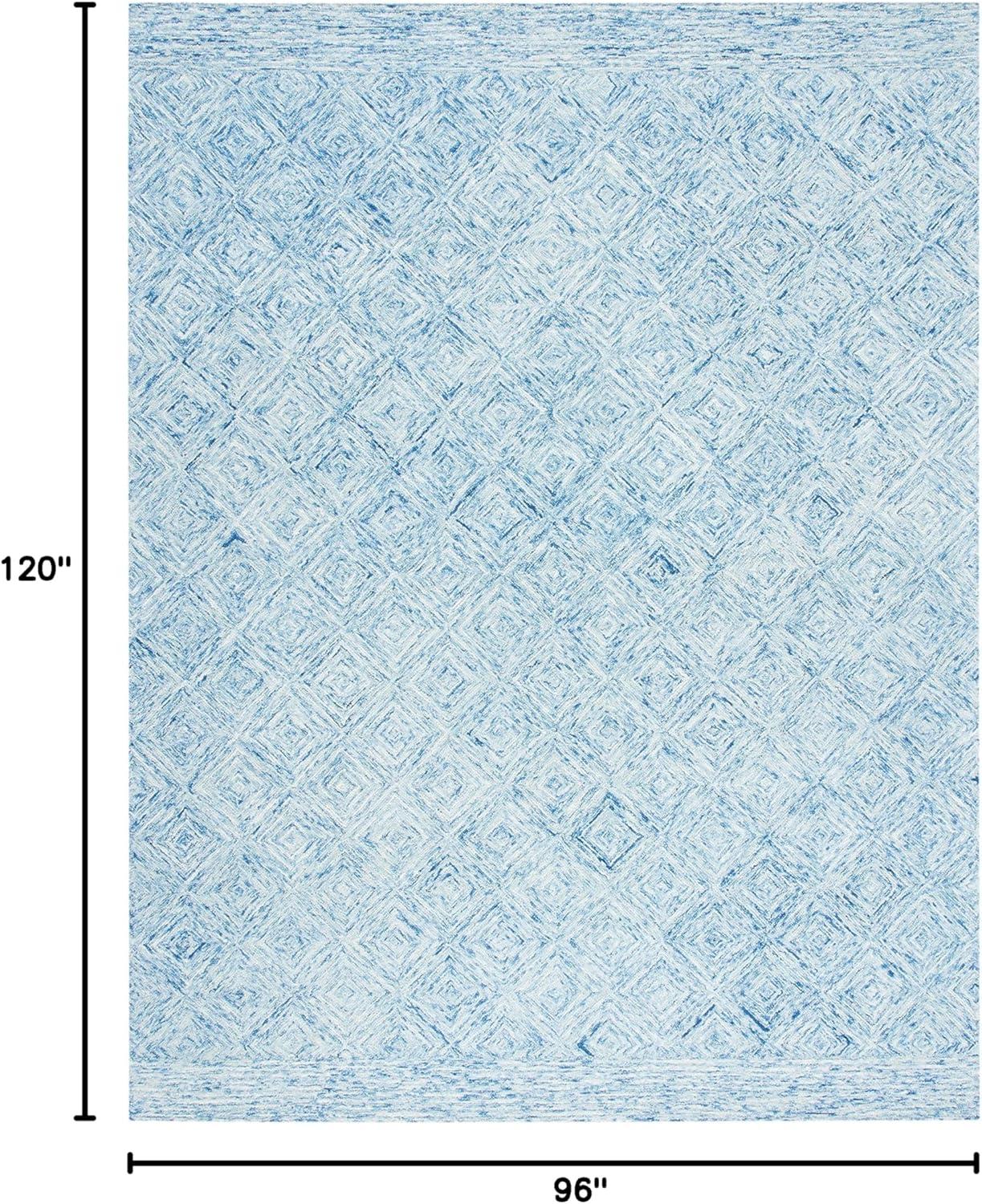 Ikat IKT704 Hand Tufted Area Rug - Blue - 8'x10' - Safavieh.