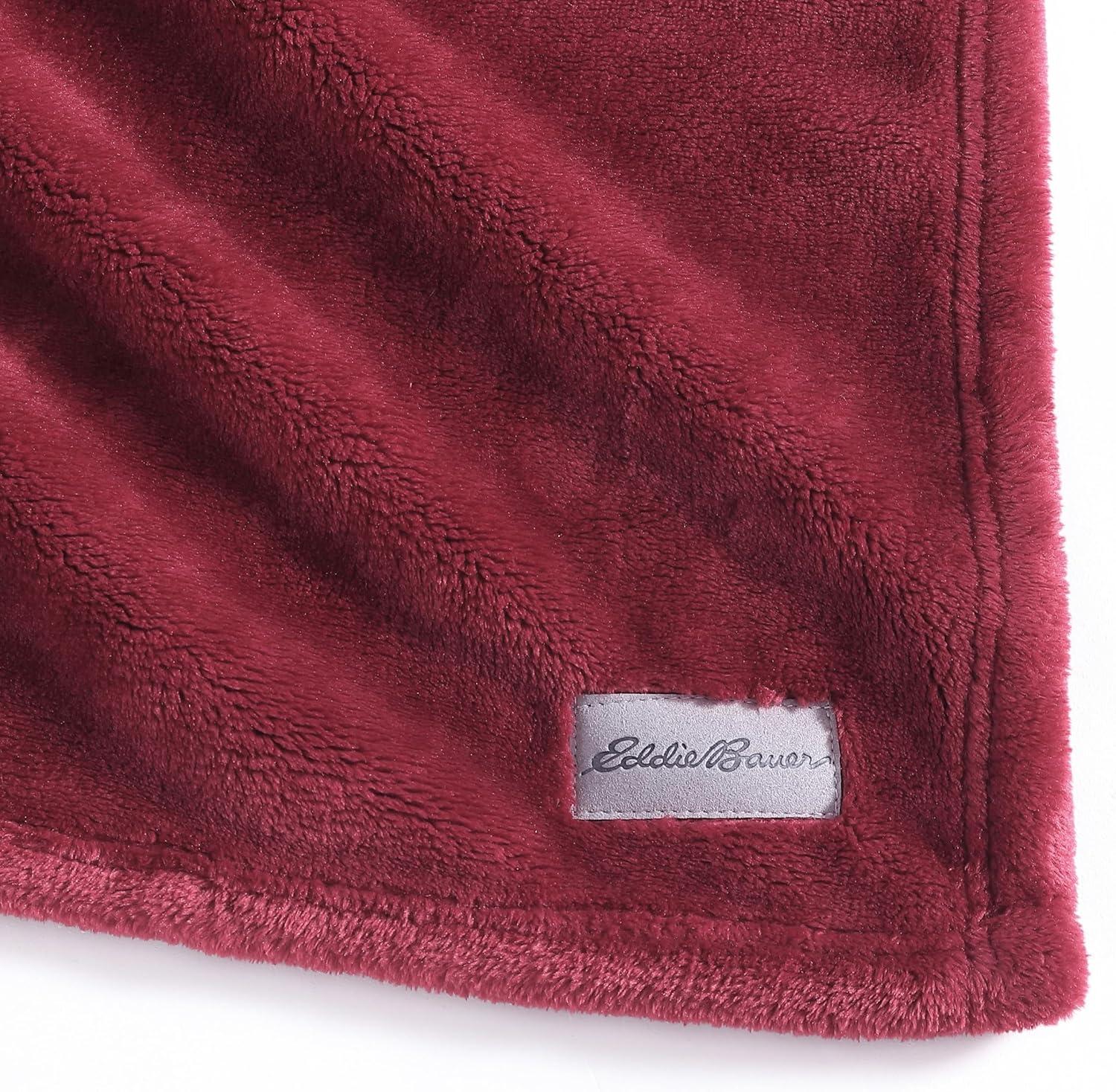 Eddie Bauer Ultra Lux Plush Solid Throw Blanket