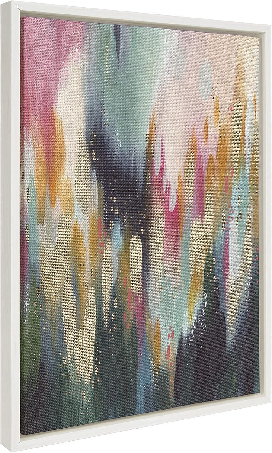 Kate and Laurel Sylvie Brushstroke 135 Framed Canvas by Jessi Raulet of Ettavee