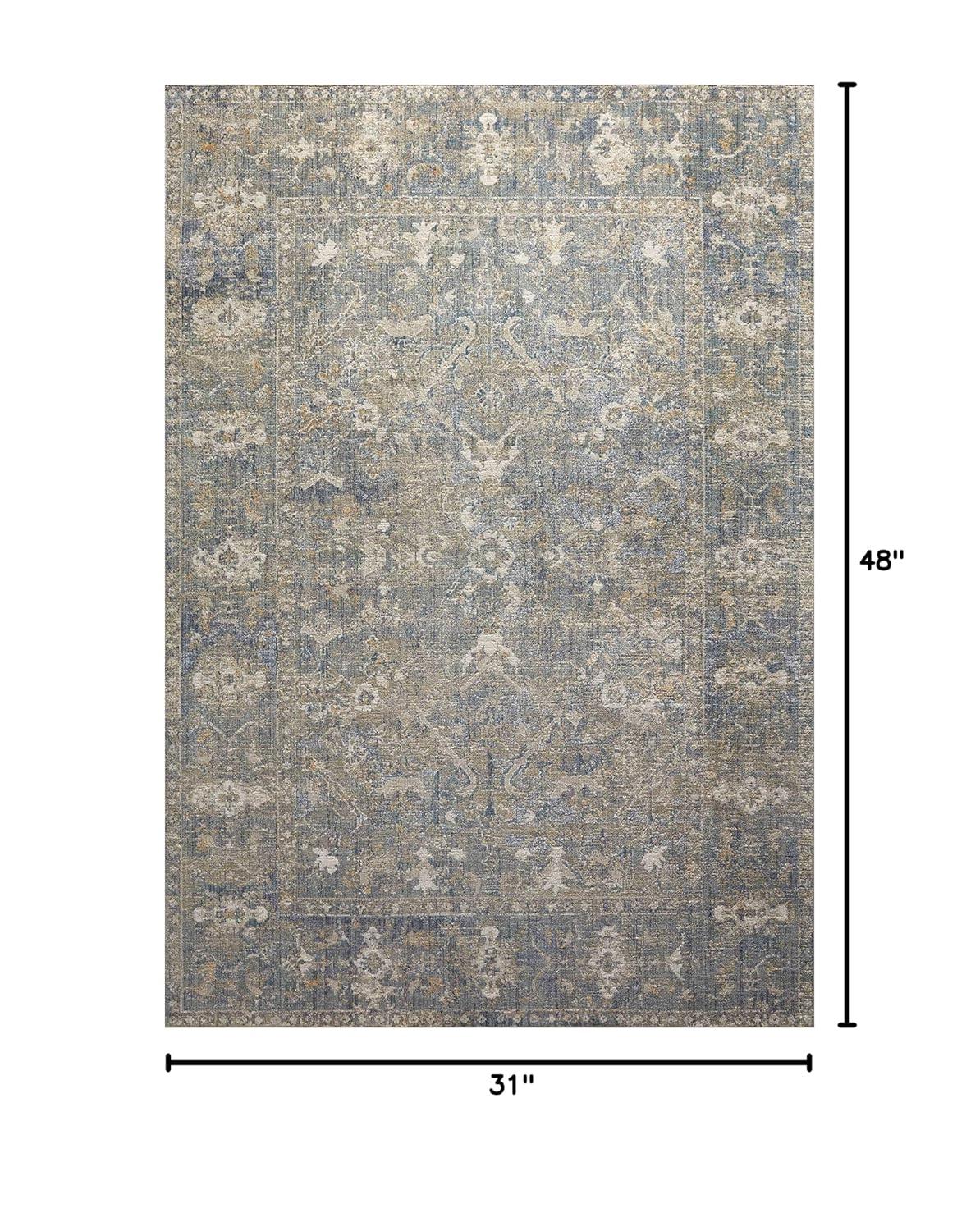 Rosemarie Rug by Chris Loves Julia x Loloi - Sand and Lagoon / 2'7" x 4'