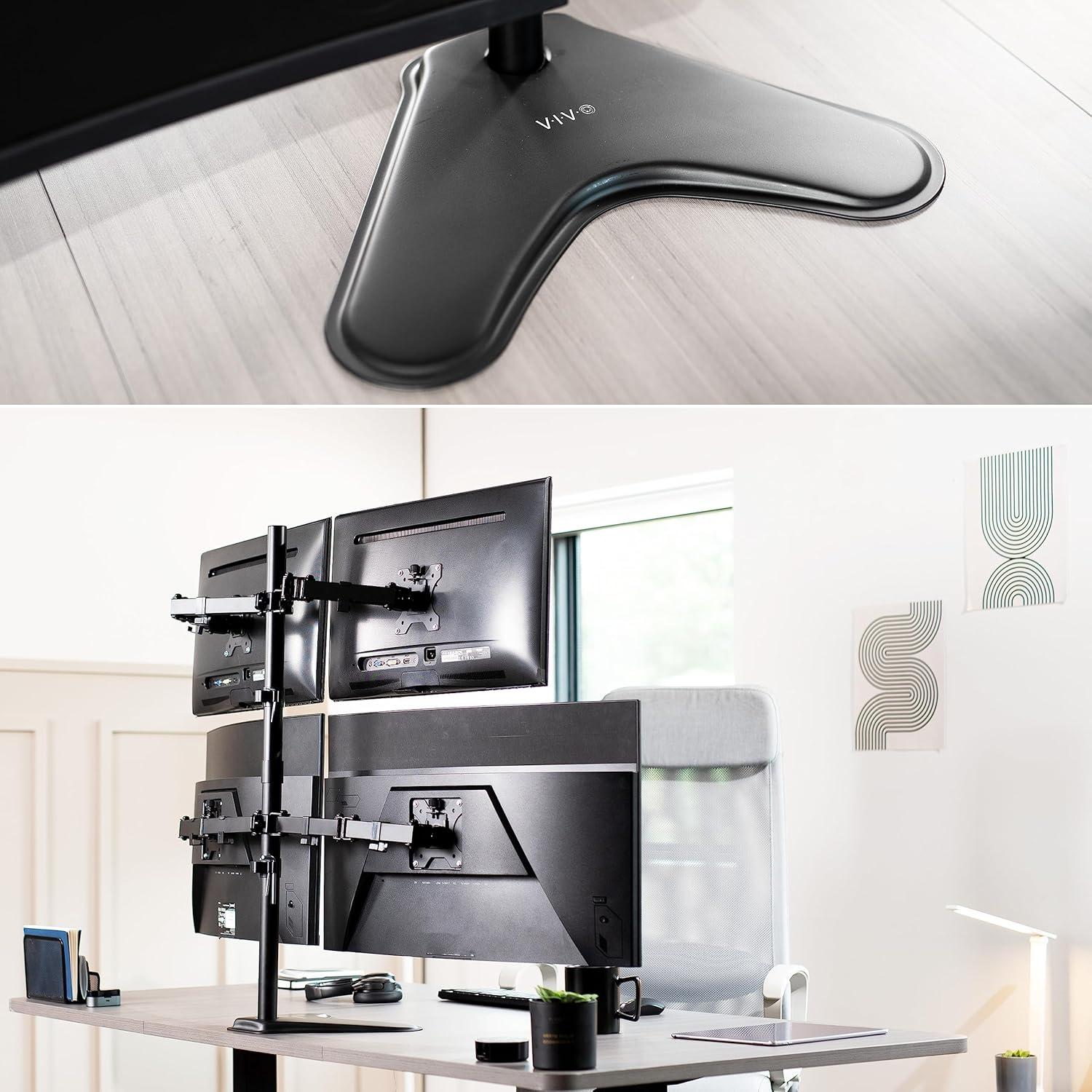 Quad Monitor Desk Stand