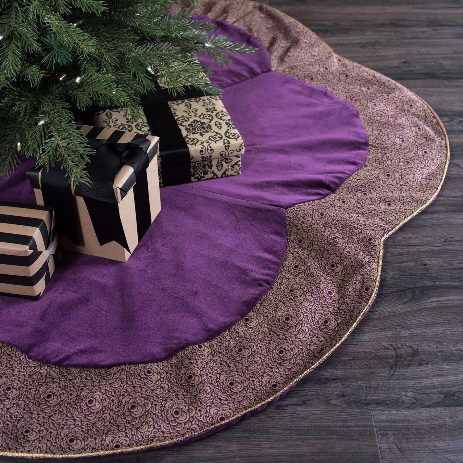 Vickerman Decorative 60" Baroque Collection Christmas Tree Skirt