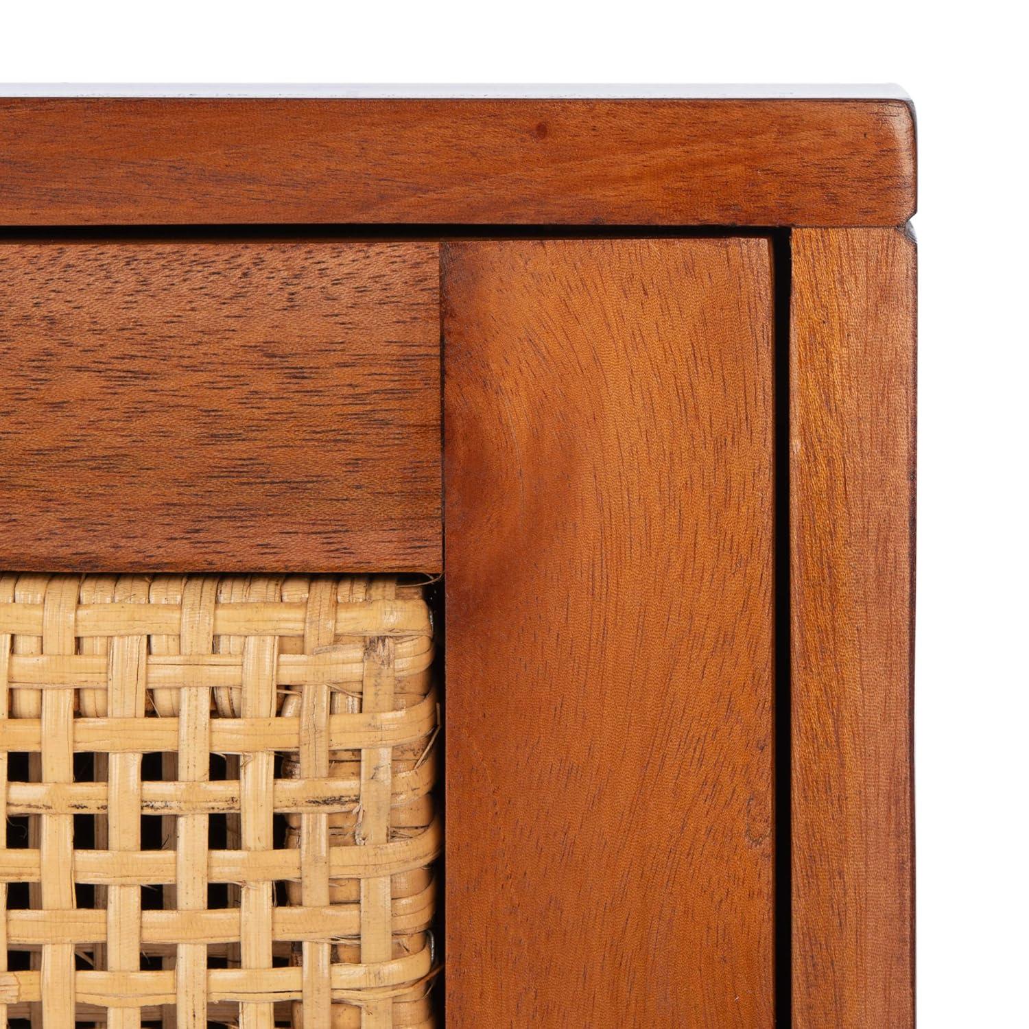 SAFAVIEH Hedwig Coastal 2 Drawer Nightstand, Natural