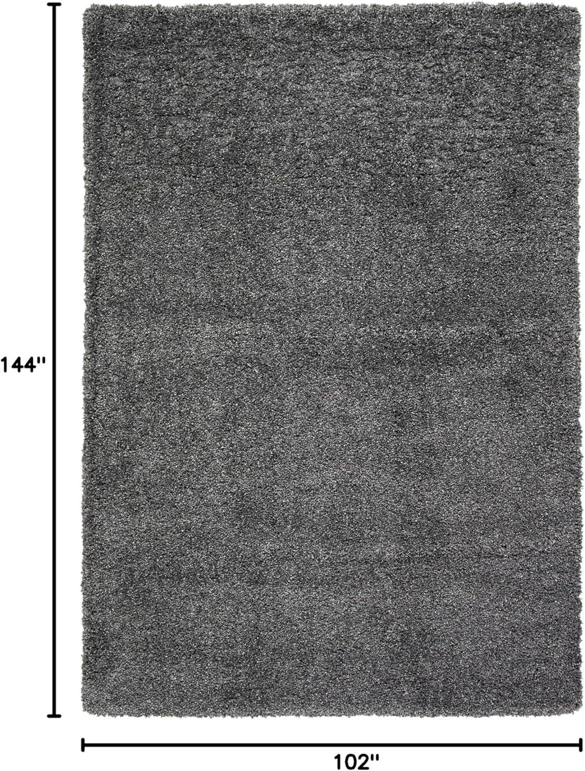 Shag SG151 Power Loomed Indoor Area Rug - Dark Grey - 8'6"x12' - Safavieh.