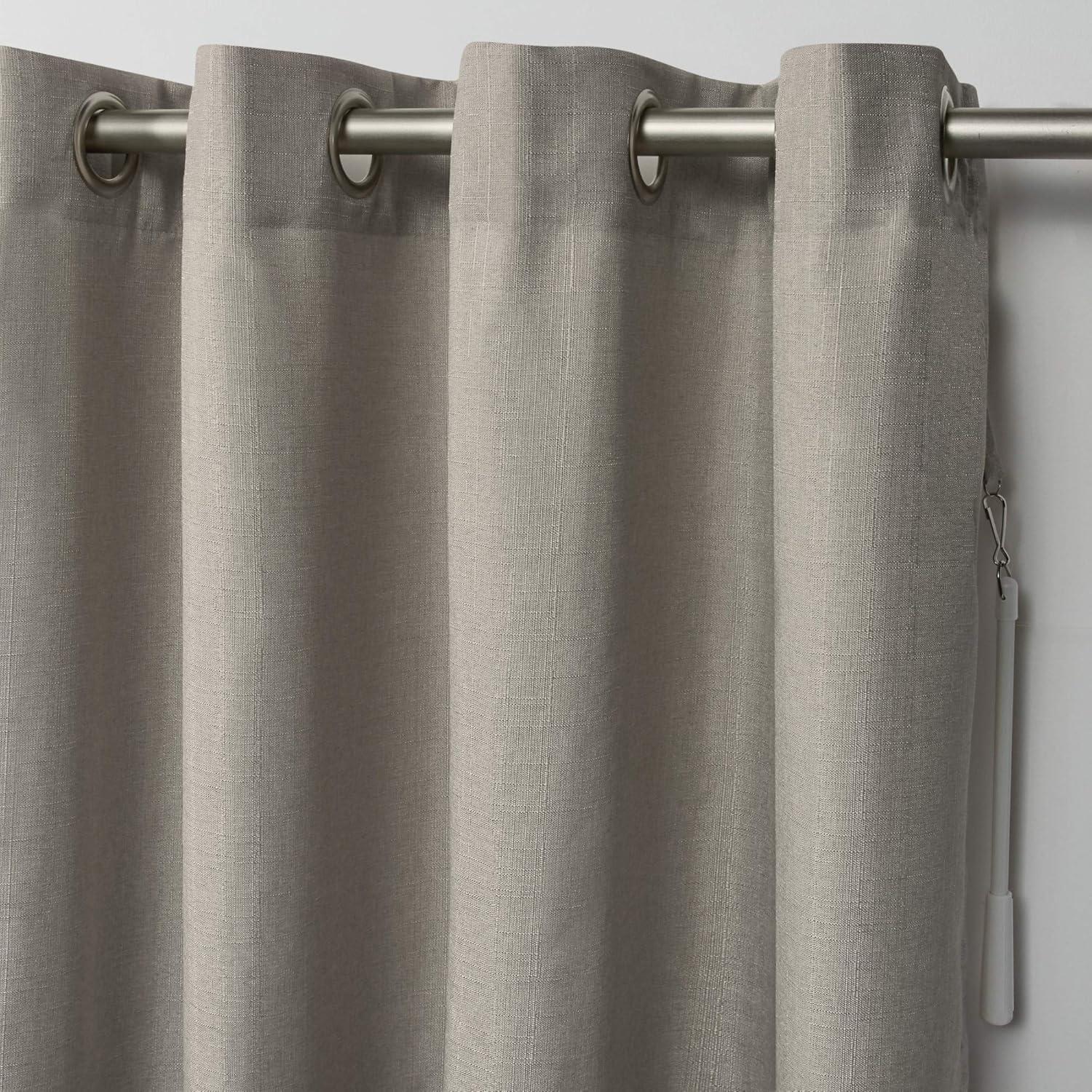 108"x84" Loha Patio Grommet Top Single Curtain Panel Beige - Exclusive Home: Light Filtering Indoor Patio Door Curtain
