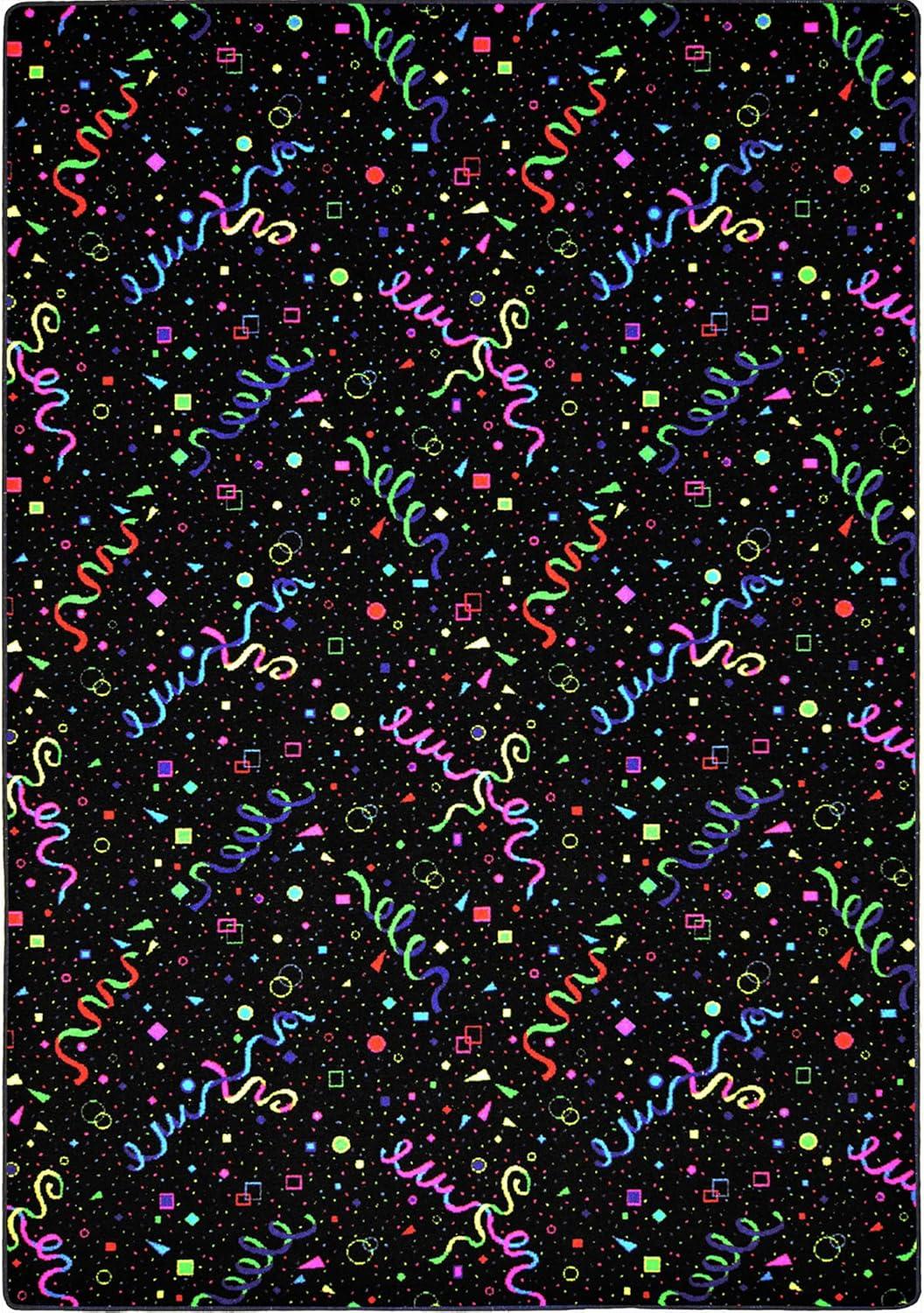 Celebration 6' x 6' area rug in color Fluorescent