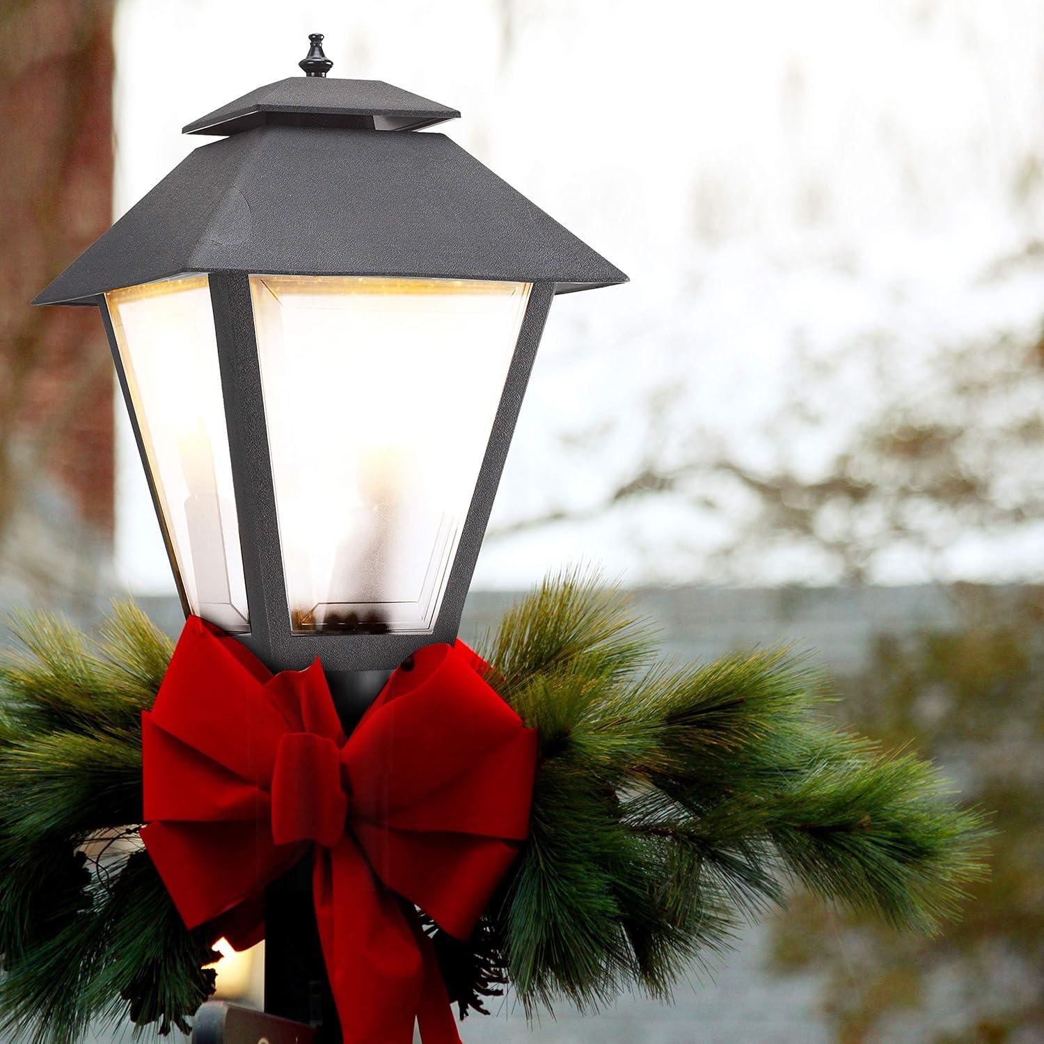 Black Frosted Acrylic Outdoor Post Lantern Light