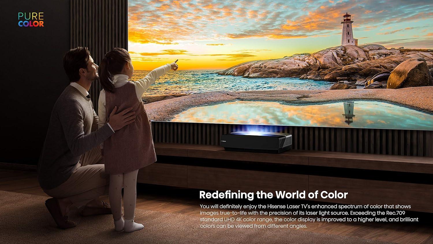 Hisense 120L5F-RB UHD Cinema Ultra Short Throw Video Projector, No screen - Certified Refurbished