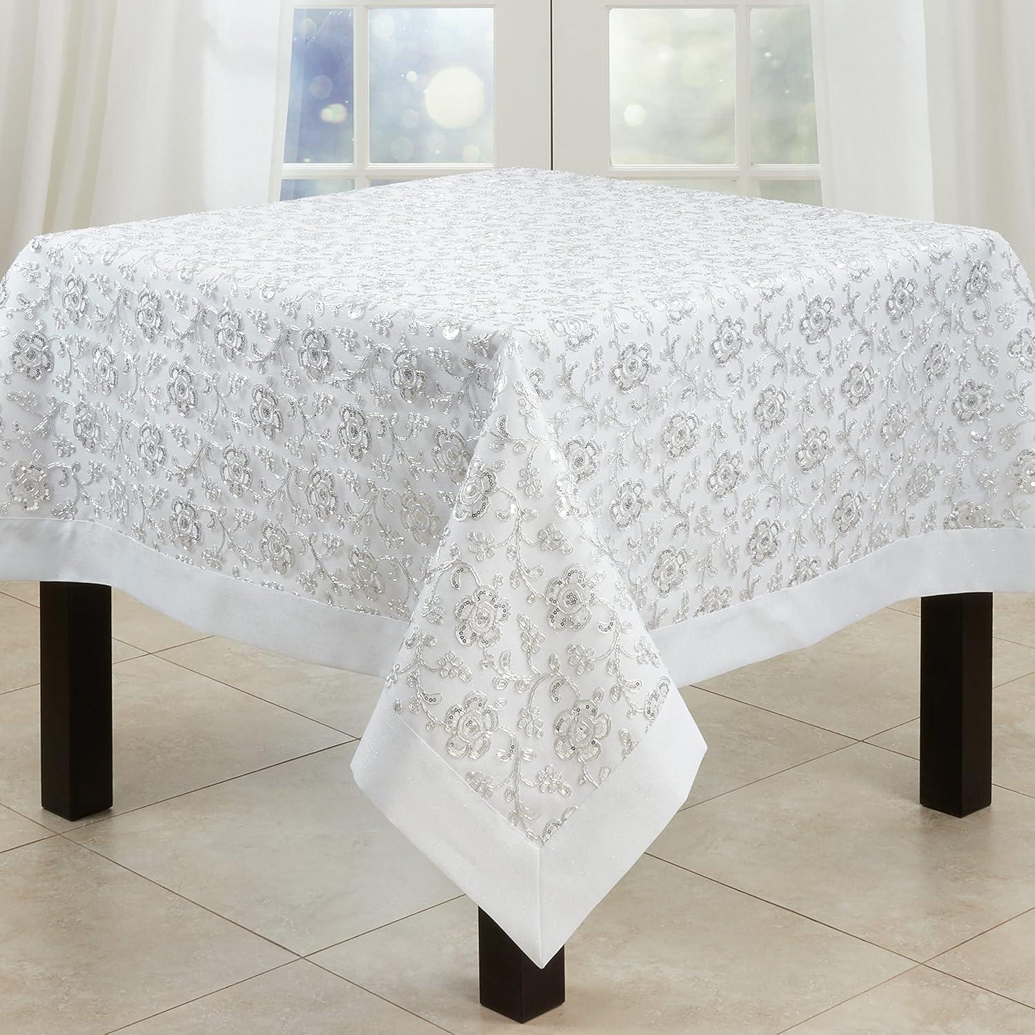 Éloise Rectangle Floral Polyester Tablecloth