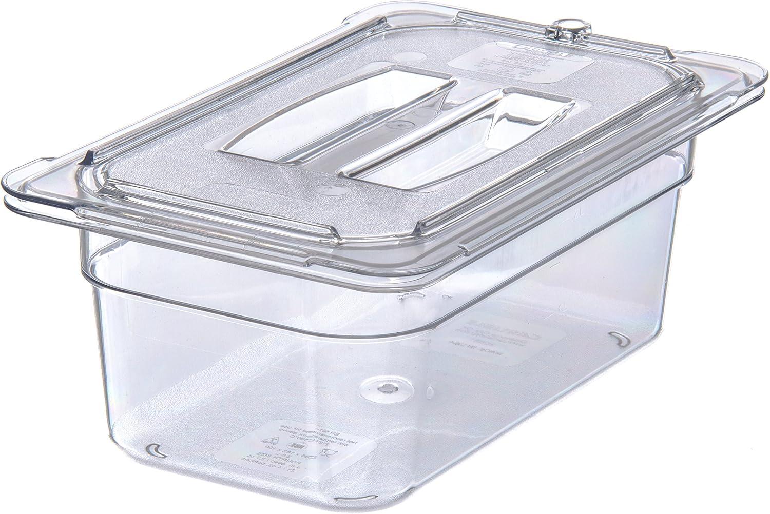 Clear 1/4 Size 4-Inch Deep Plastic Food Pan
