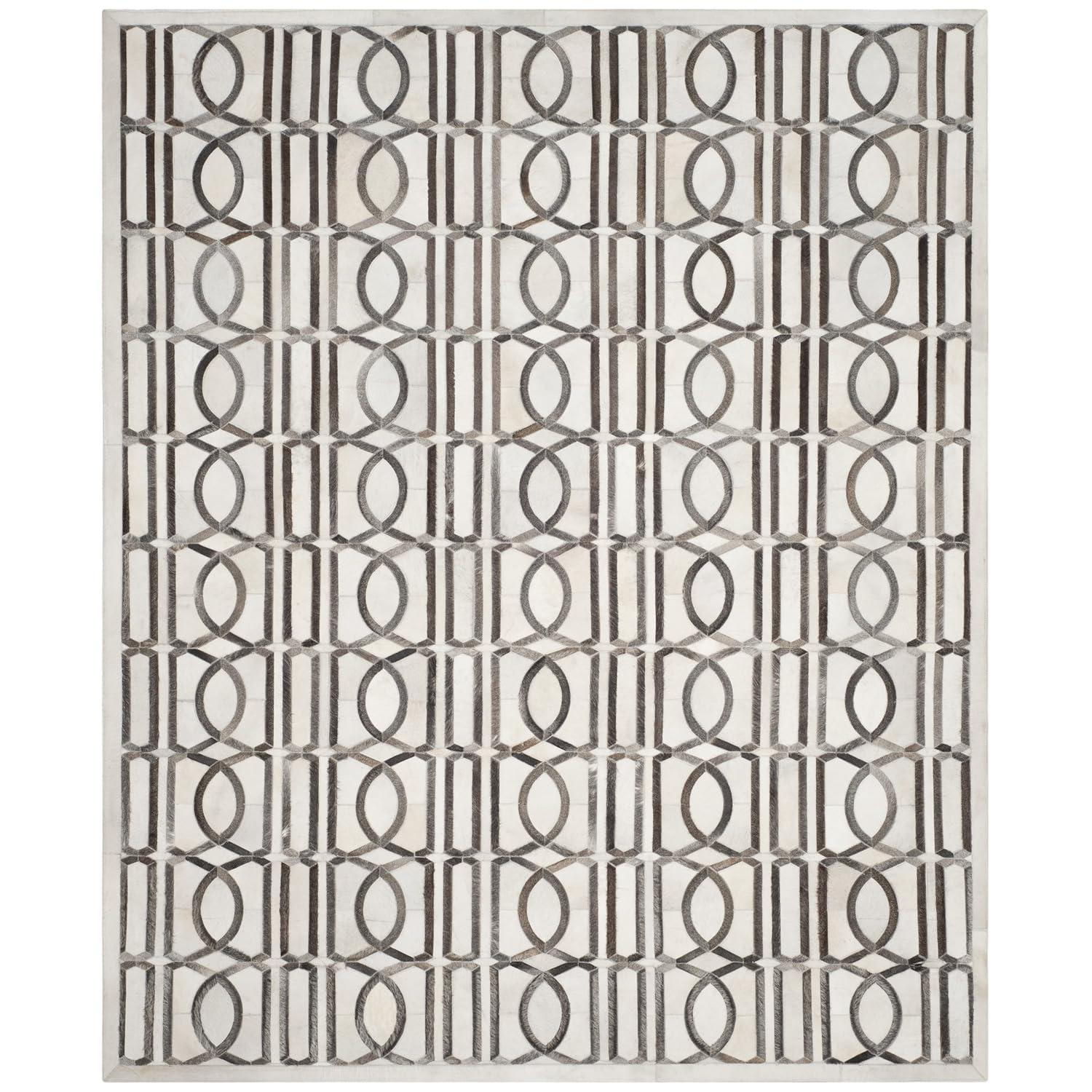 Brayden Studio® Sevastopol Studio Leather Hand Woven Leather Geometric Rug