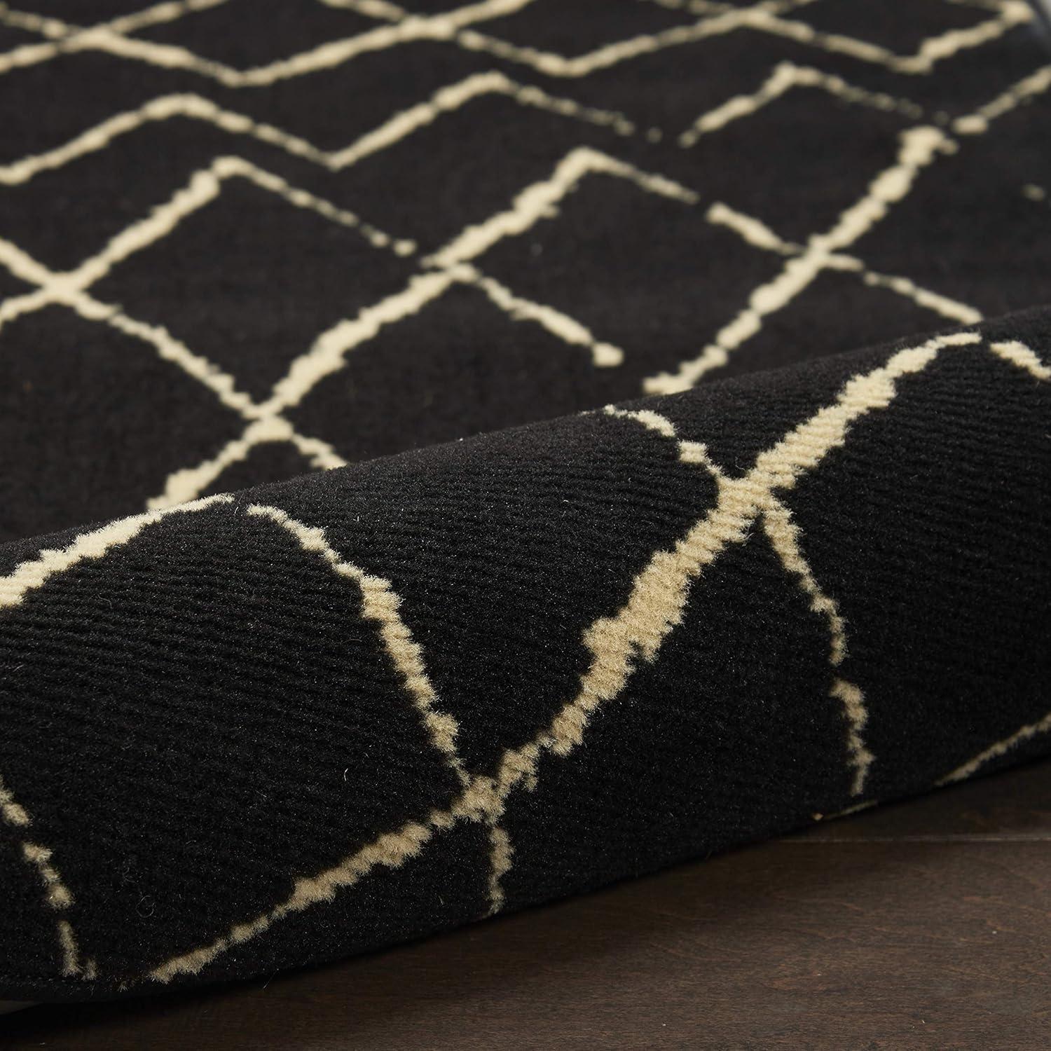 Nourison Grafix Black Area Rug GRF04 5'3"X7'3"